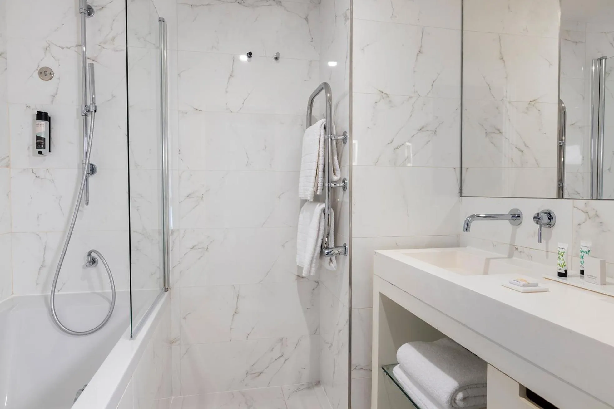 Shower in Le 7 Eiffel Hotel by Malone