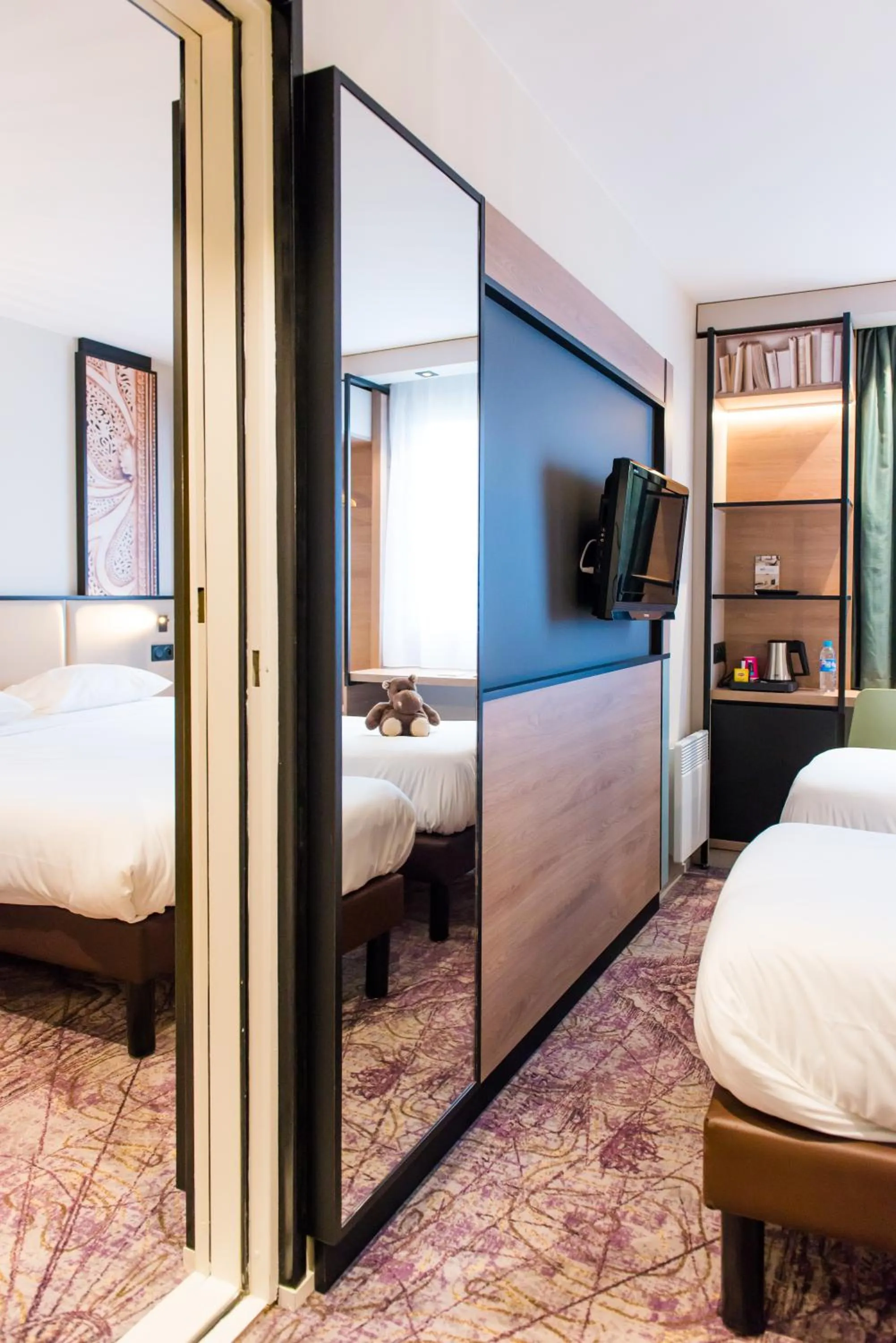 Bedroom, Bed in Brit Hotel Brest Le Relecq Kerhuon