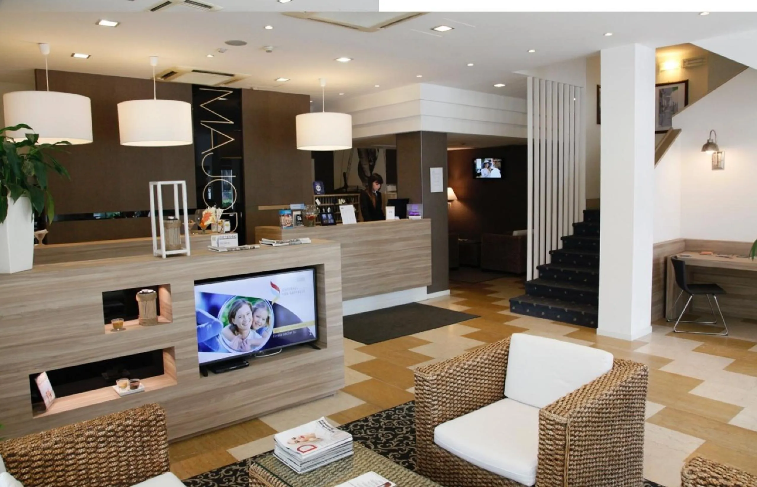 Lobby or reception in Hotel Majorca sul Mare in centro a Riccione con Area Fitness