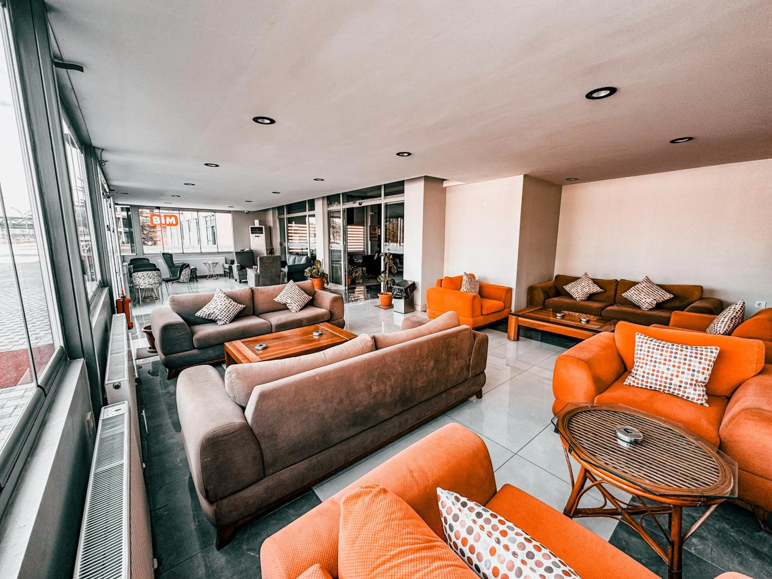 Seating area in Oreko Express