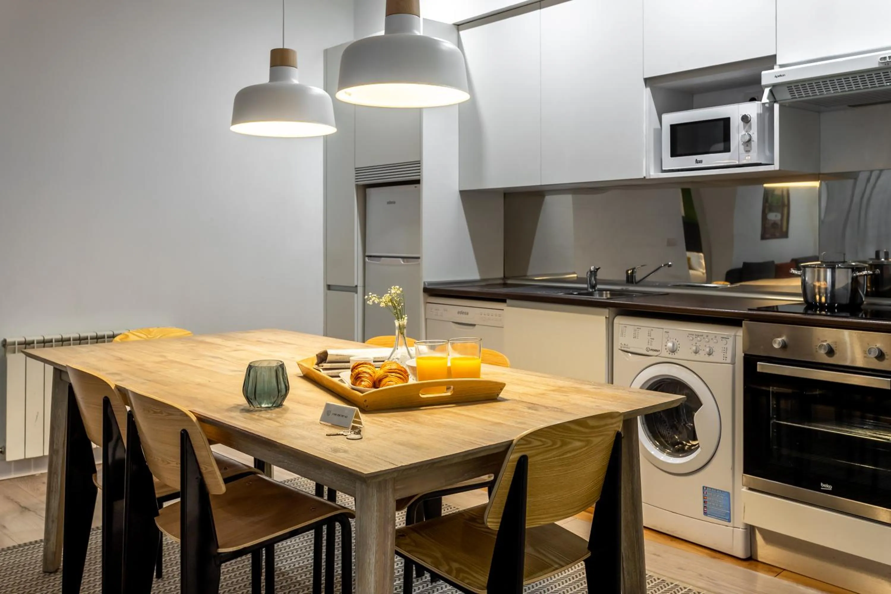 Kitchen or kitchenette in Aspasios Calle Mayor Apartments