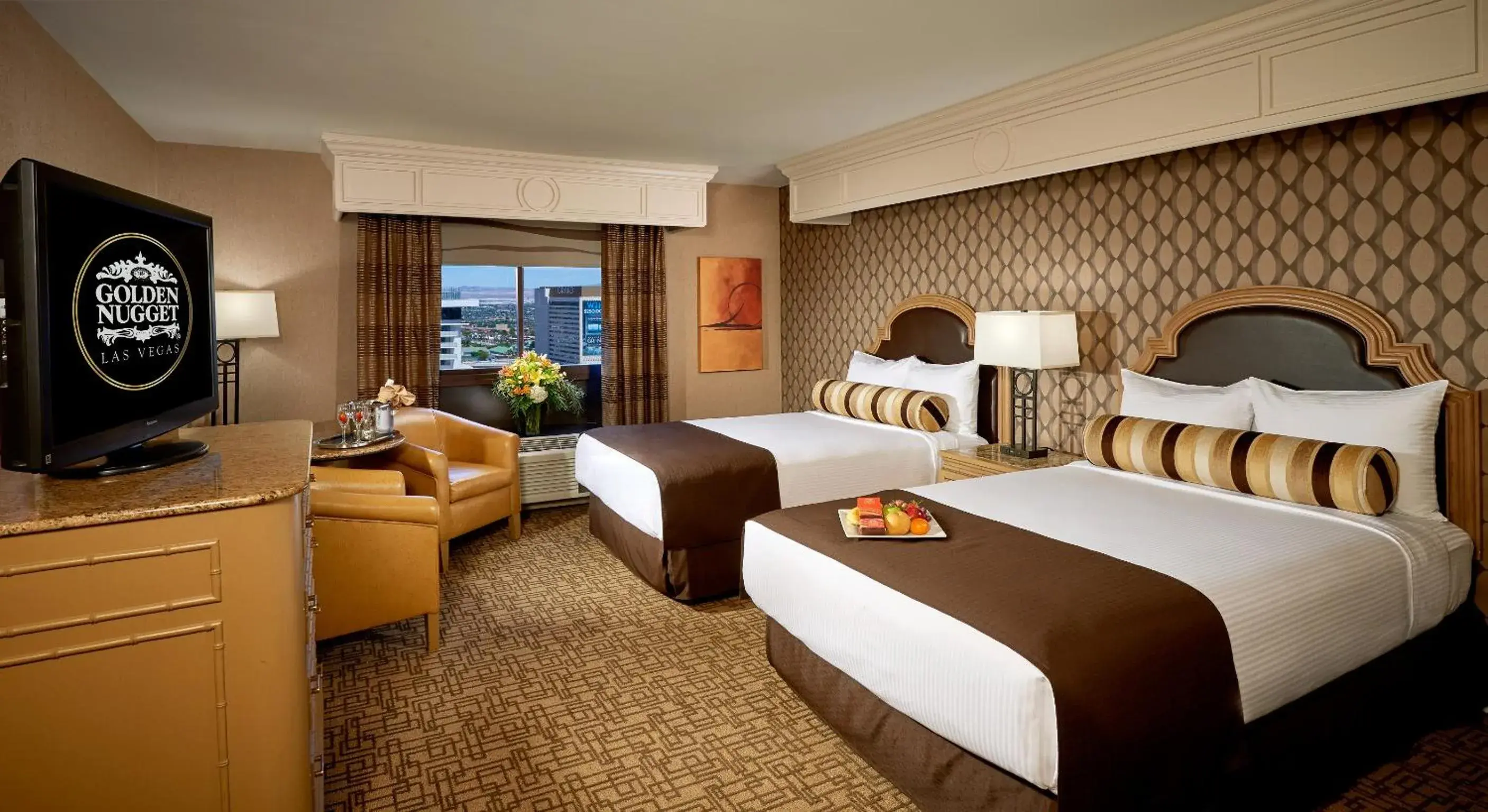 Carson Tower Deluxe with Two Double Beds in Golden Nugget Hotel & Casino Las Vegas Carson Tower Deluxe with Two Double Beds in Golden Nugget Hotel & Casino Las Vegas