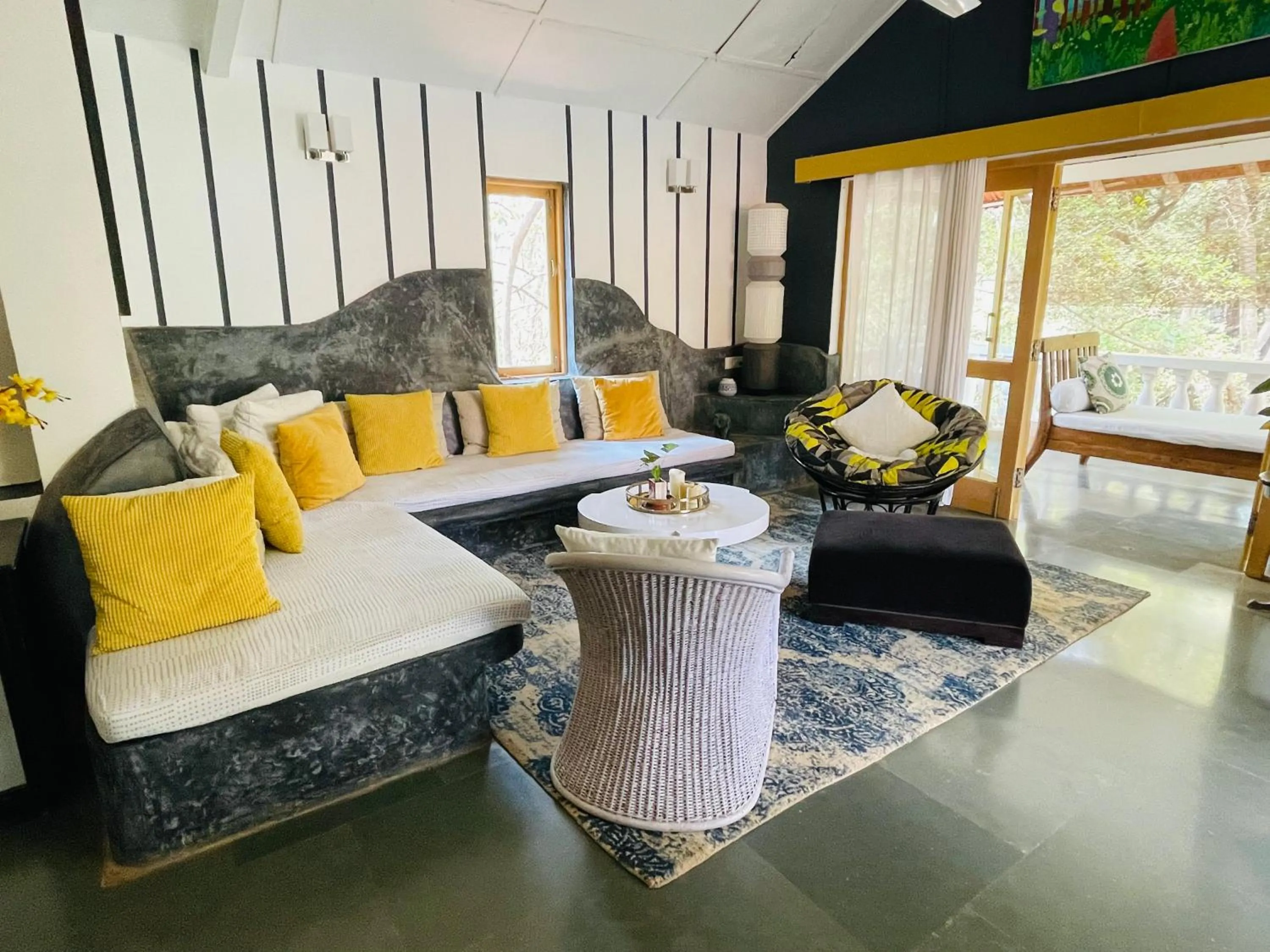 Seating area in Casa Anjuna