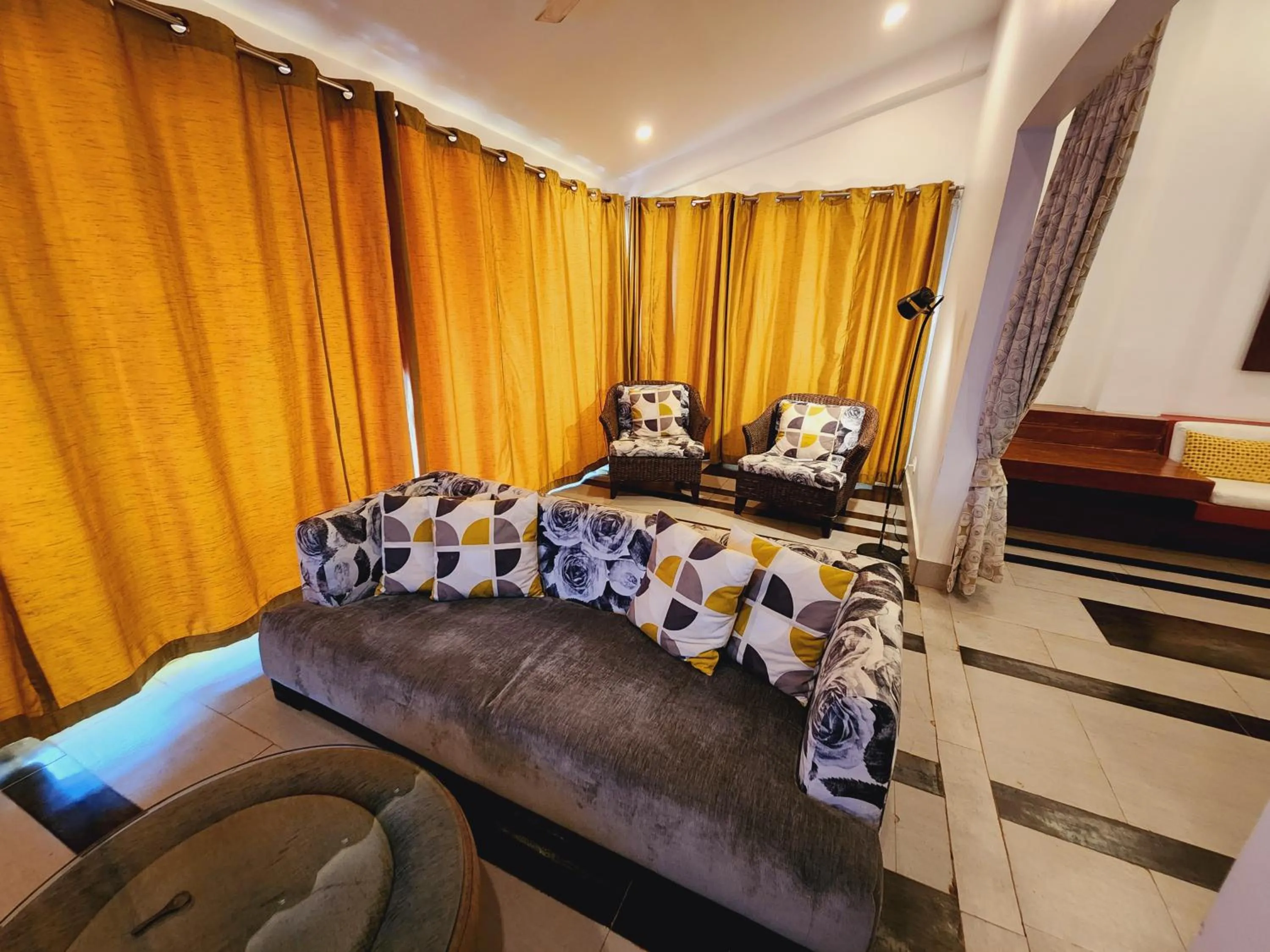 Living room, Bed in Casa Vagator