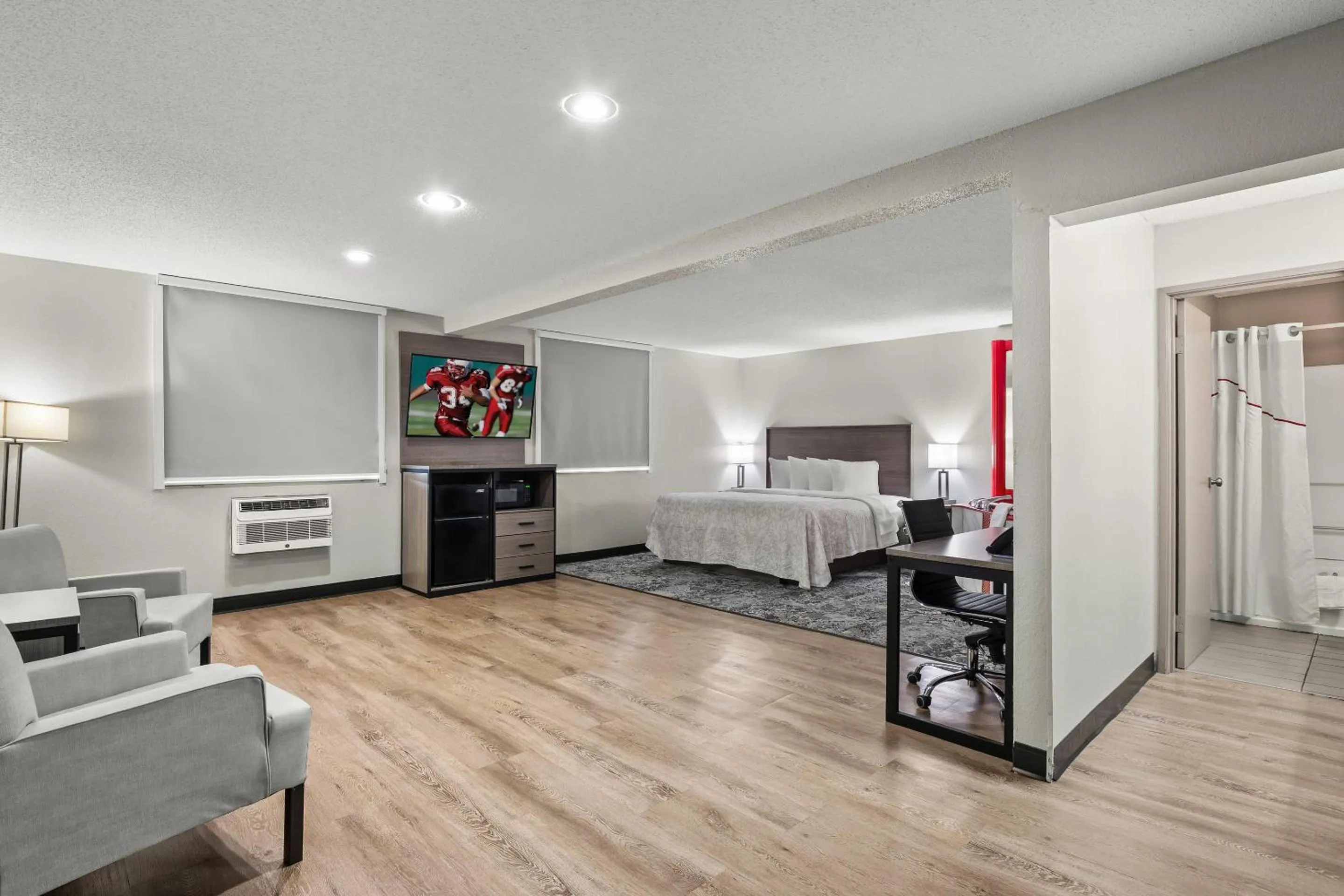 Photo of the whole room, Bed in Red Roof PLUS Belleville