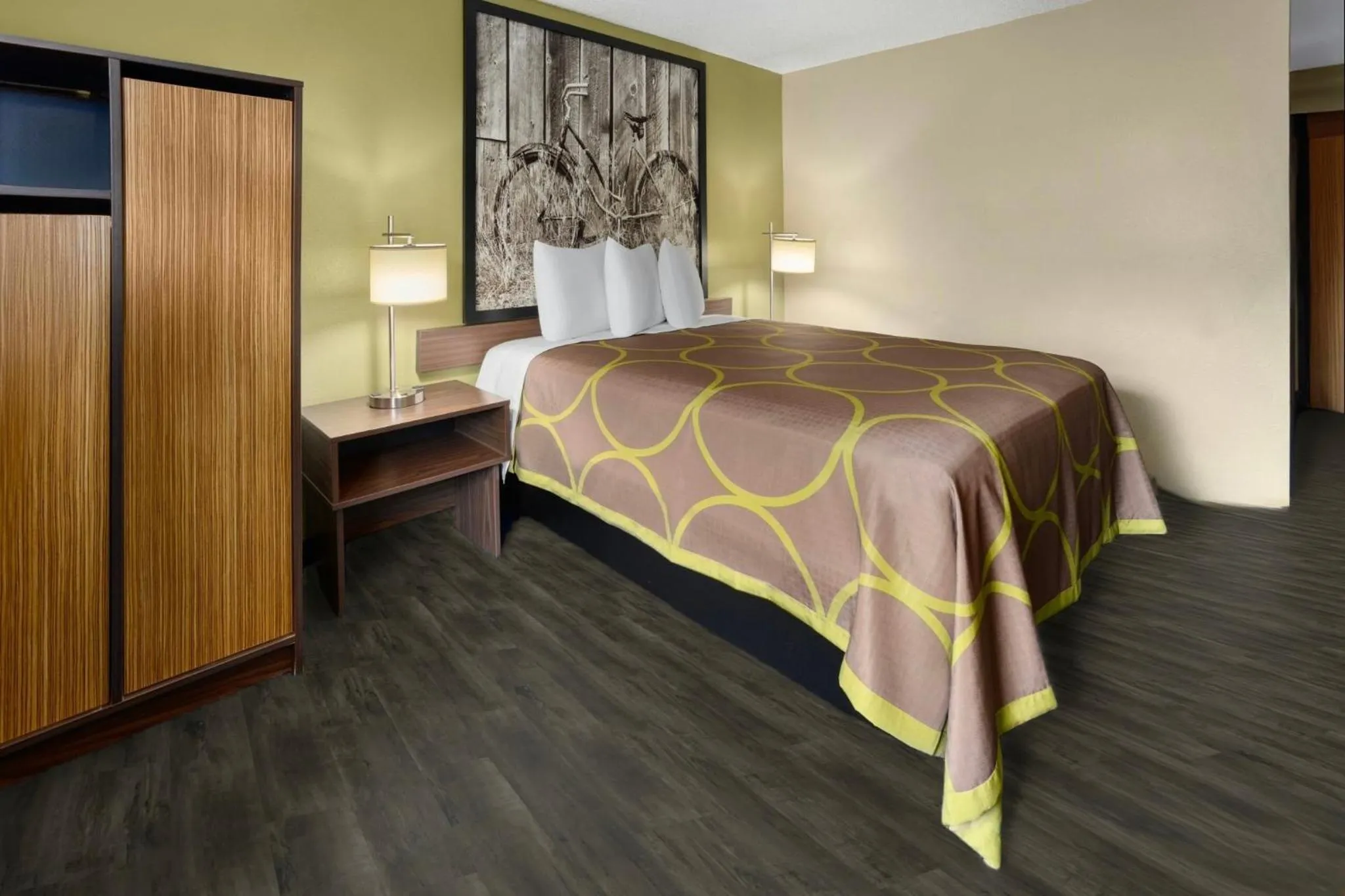 Bed in Super 8 by Wyndham St. Clairsville OH/Wheeling WV Area