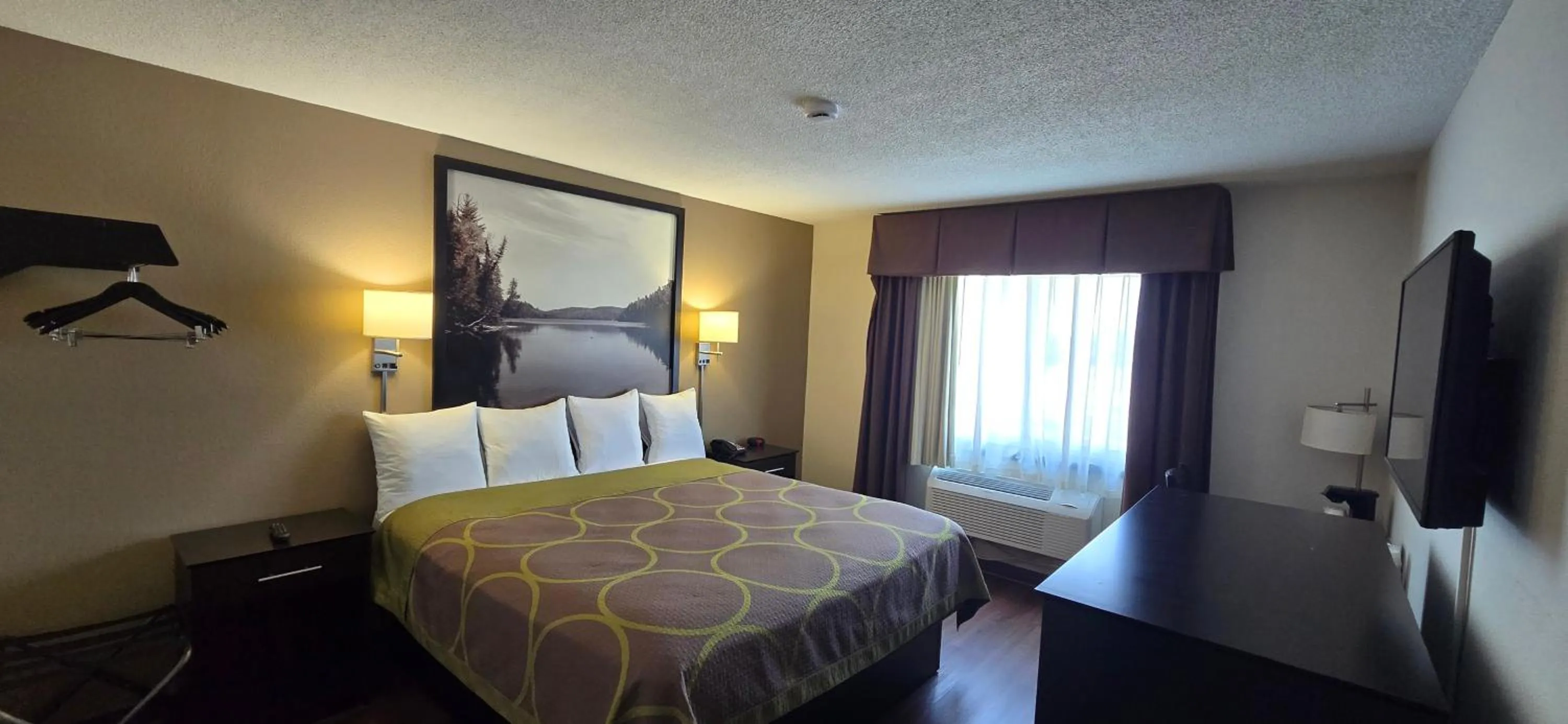 Bedroom, Bed in Super 8 by Wyndham Rogers Minnesota
