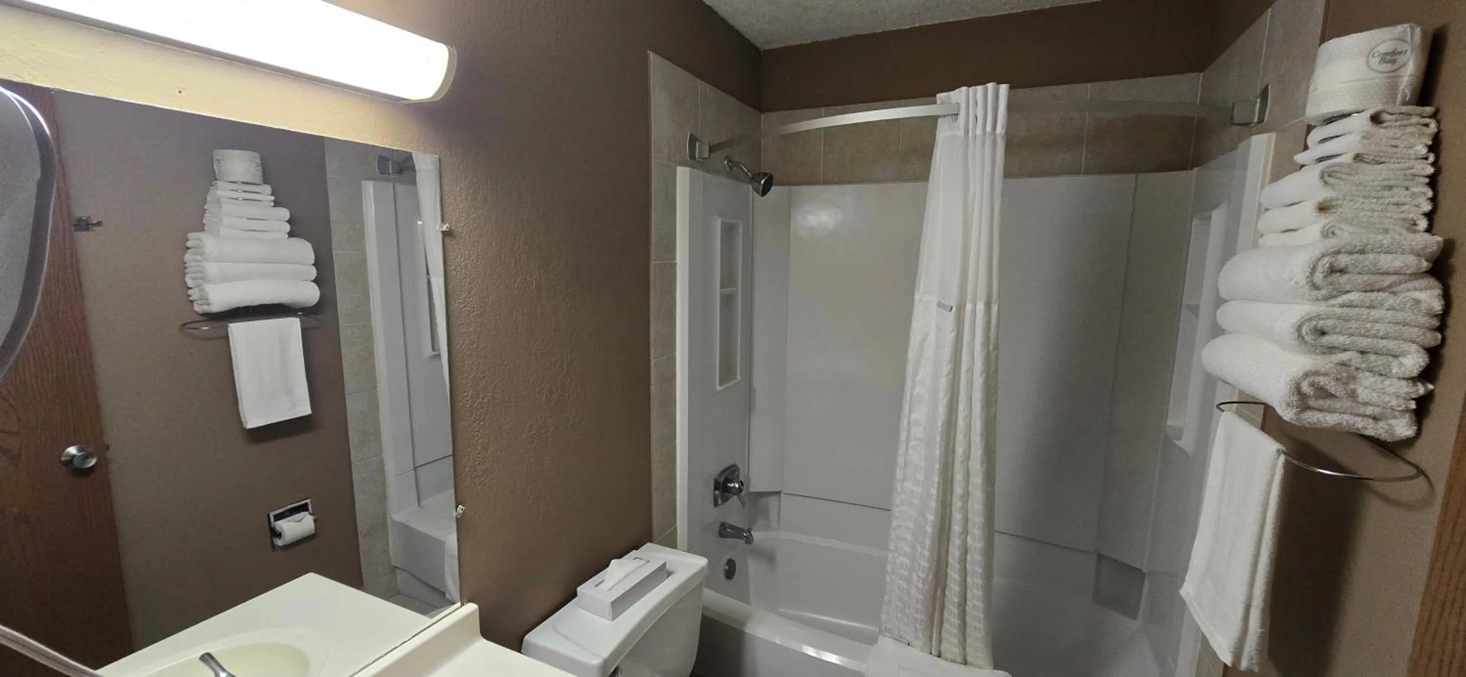 Bathroom in Super 8 by Wyndham Rogers Minnesota