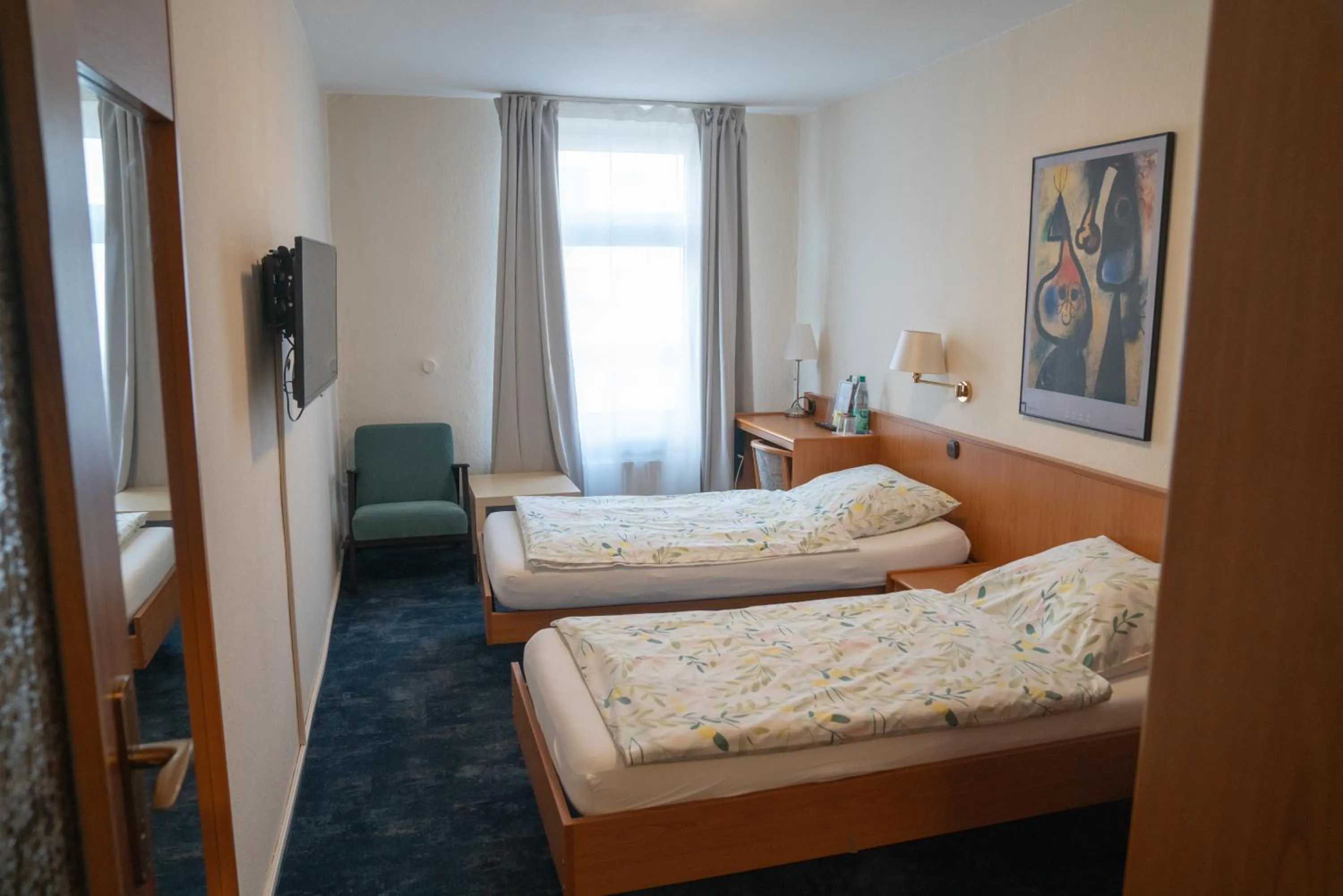 Bed in Hotel zum Grafen Hallermunt