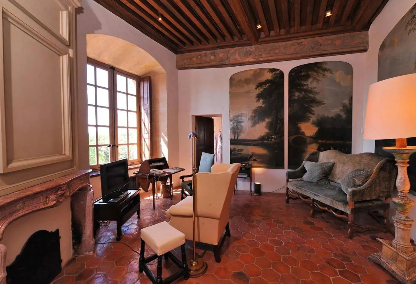 Seating area in Château de Bagnols