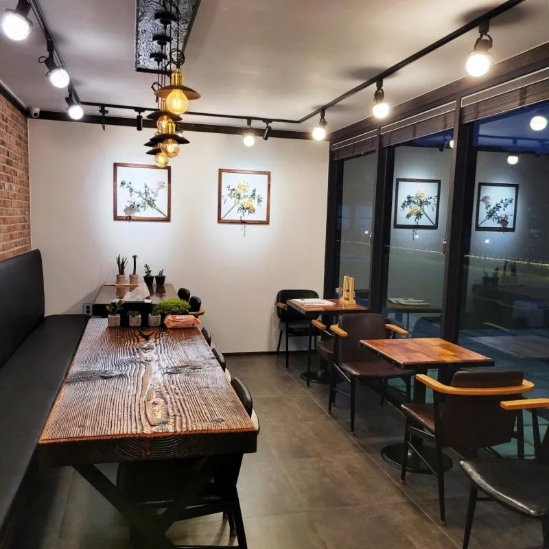 Seating area in Gyeongju Hwarangroo