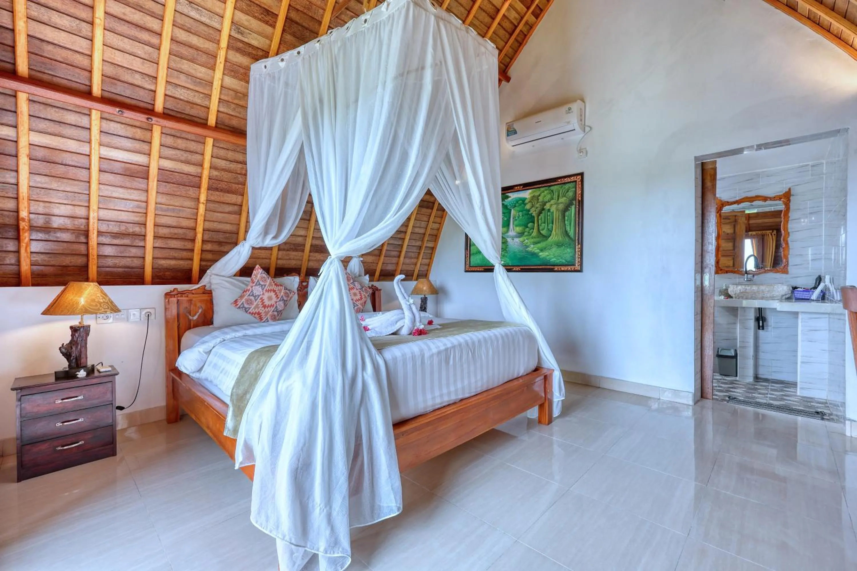 Bed in Bagia Bungalows