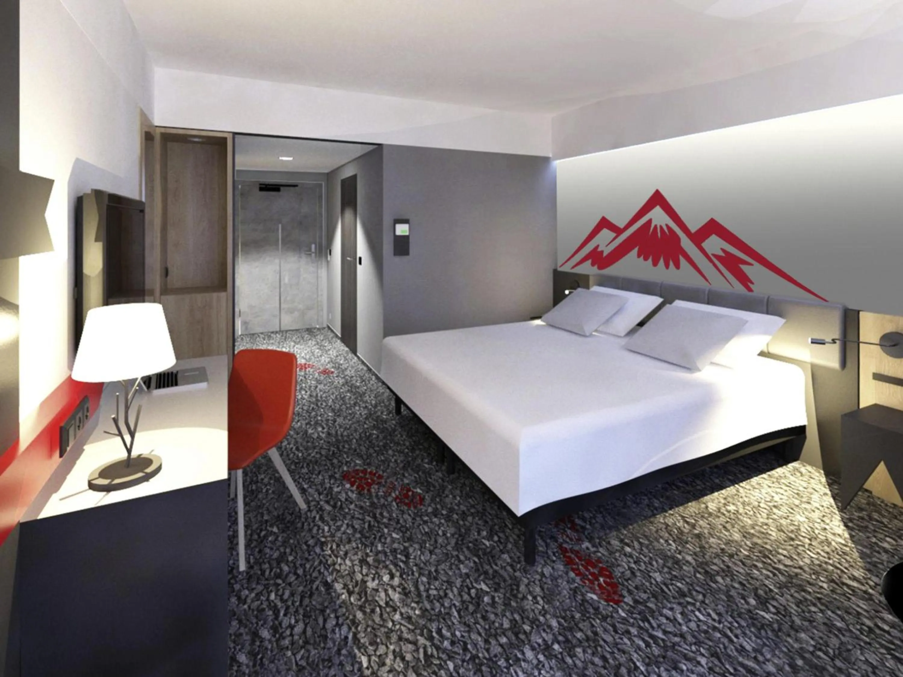 Bedroom, Bed in ibis Styles Nowy Targ