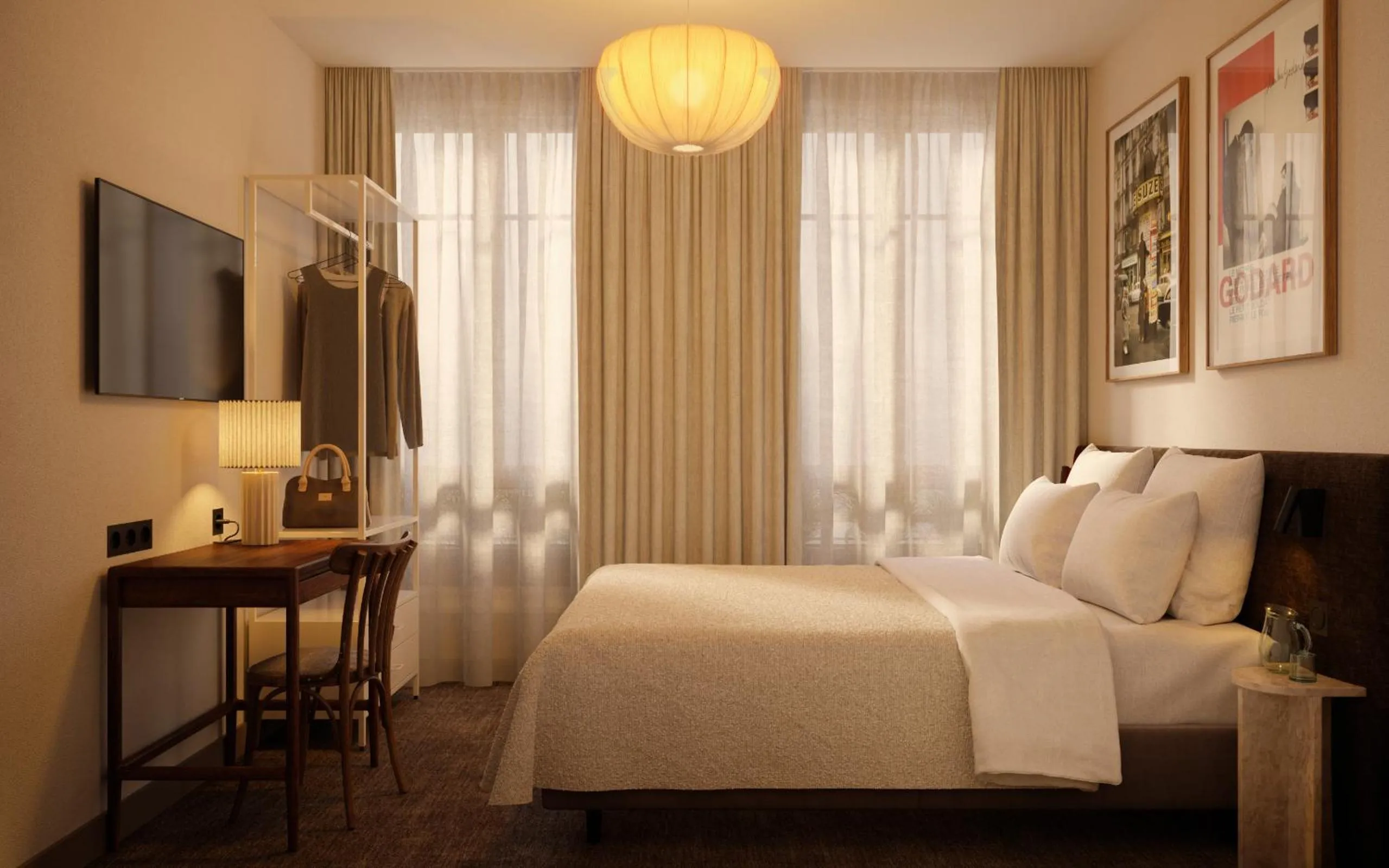 Bed in Hôtel Beaurepaire