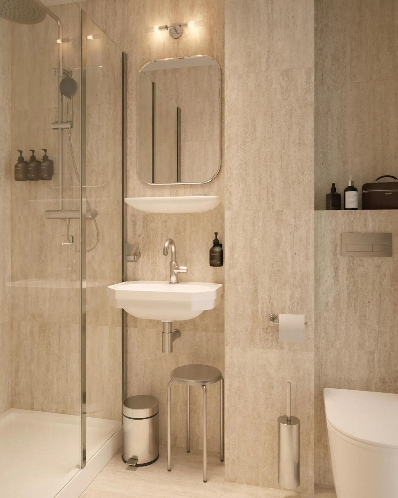 Shower in Hôtel Beaurepaire