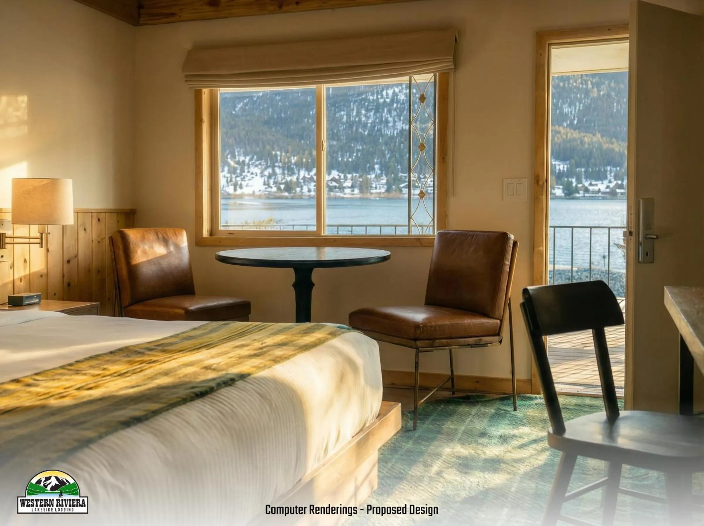 Bed in Western Riviera Lakeside Lodging