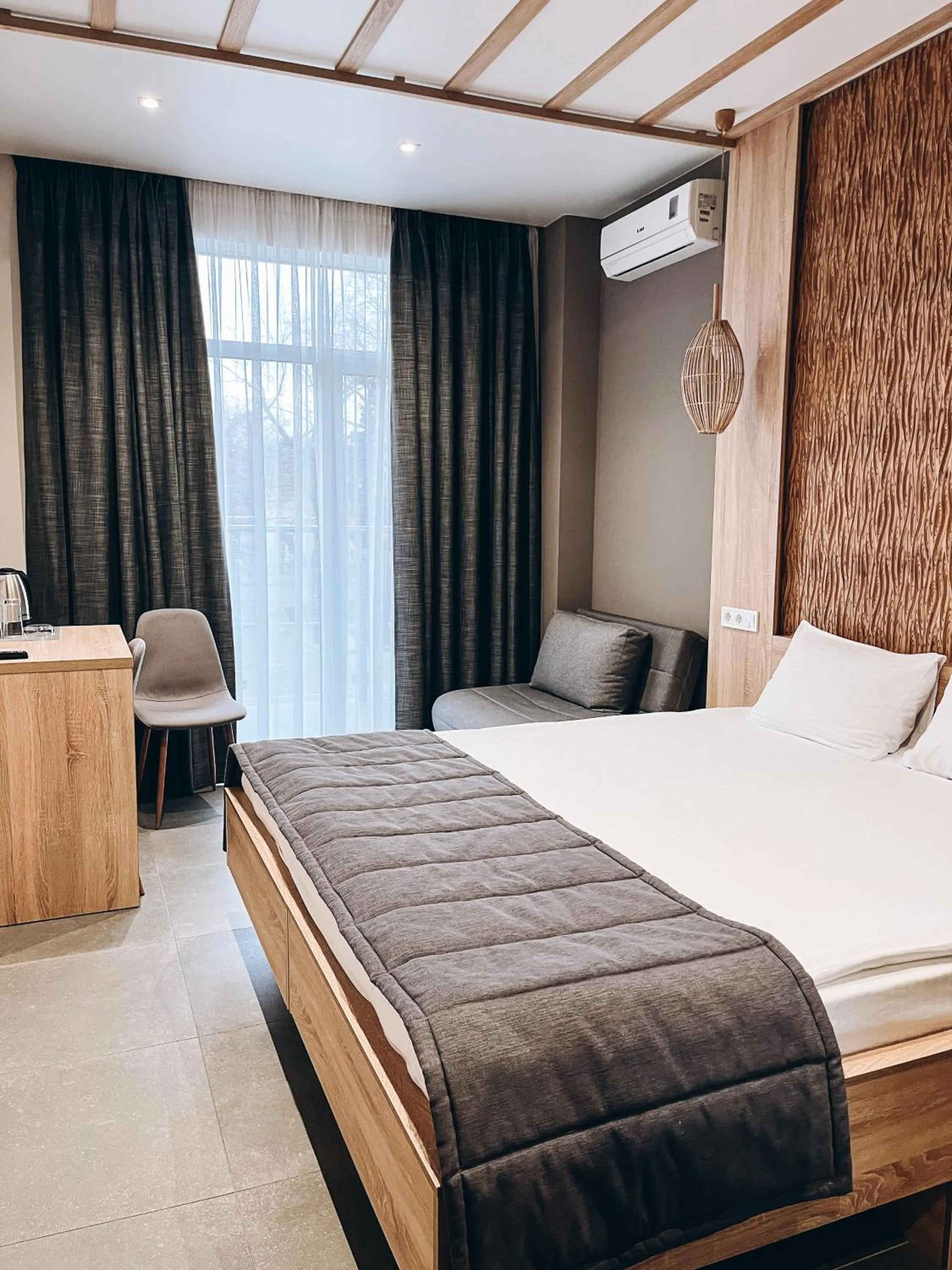 Bedroom, Bed in Mykonos Hotel Apart - Maestro