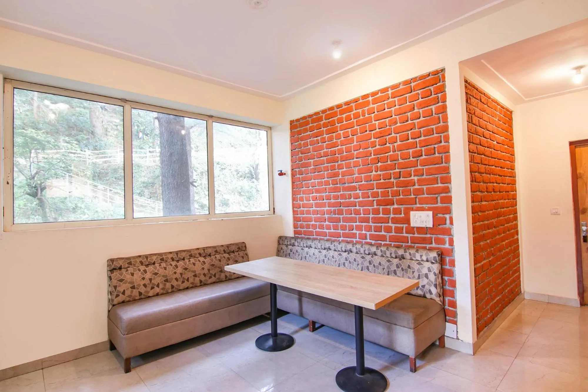 Seating area in White Water Inn Mcleodganj