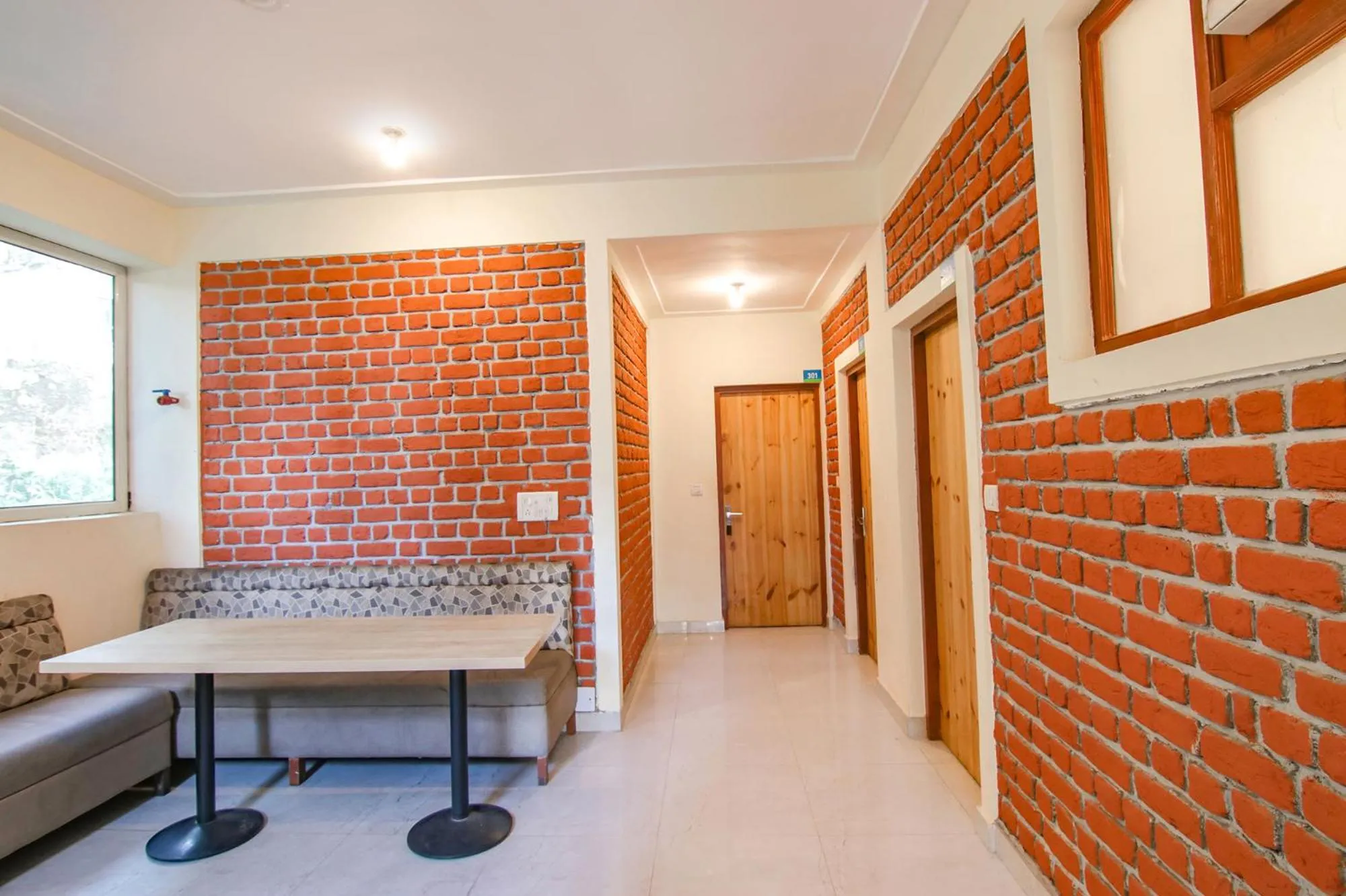 Seating area in White Water Inn Mcleodganj