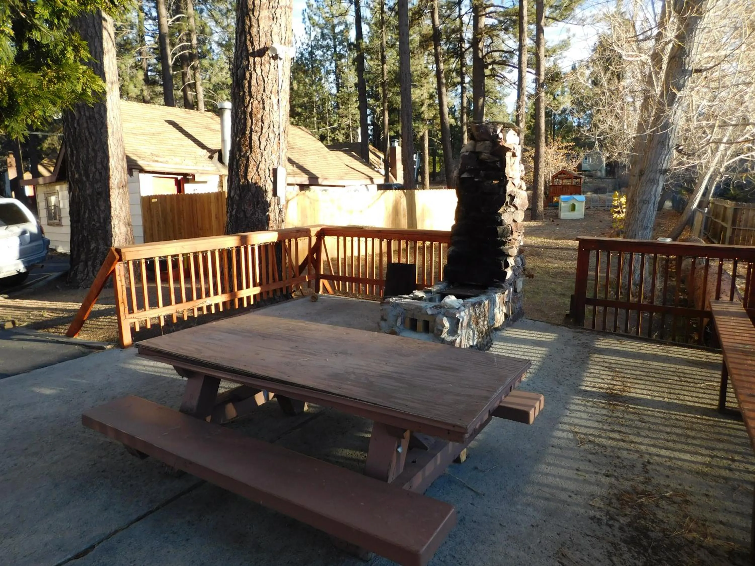 Patio in Timberline Lodge