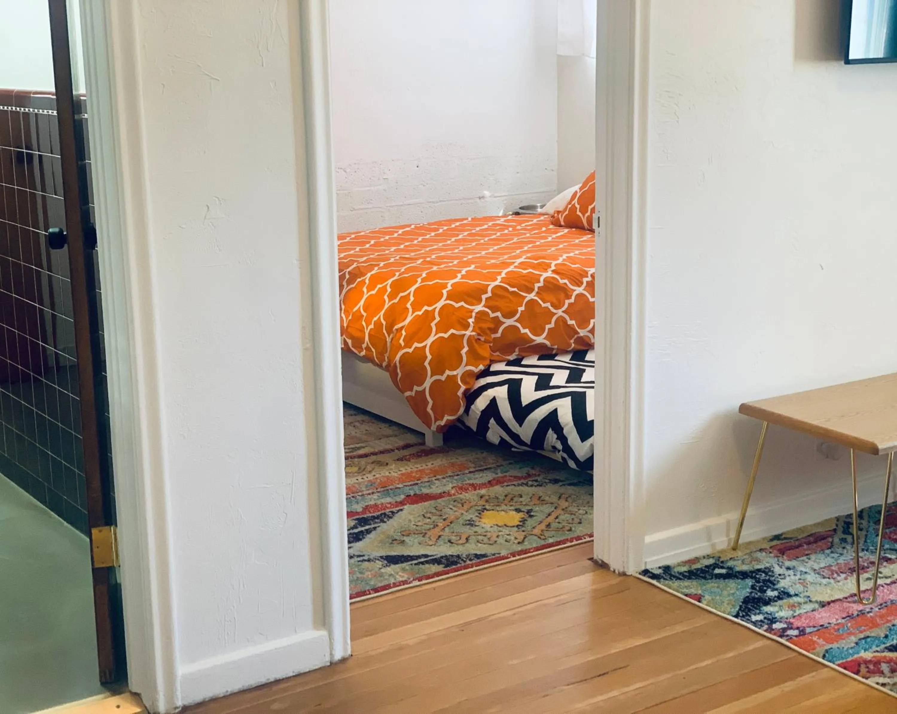 Bed in Dragonfly Motor Lodge