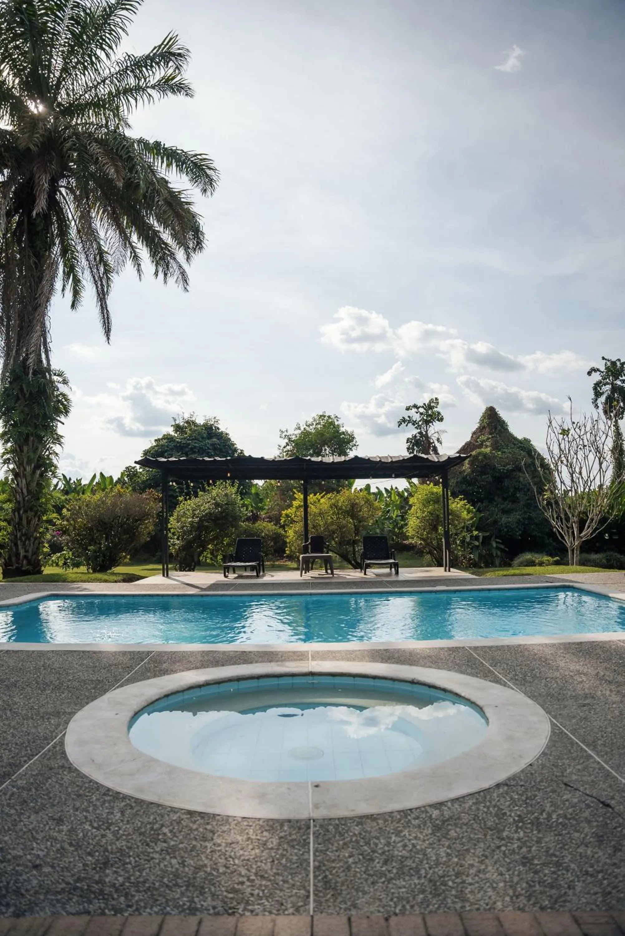 Pool view in Finca Hotel