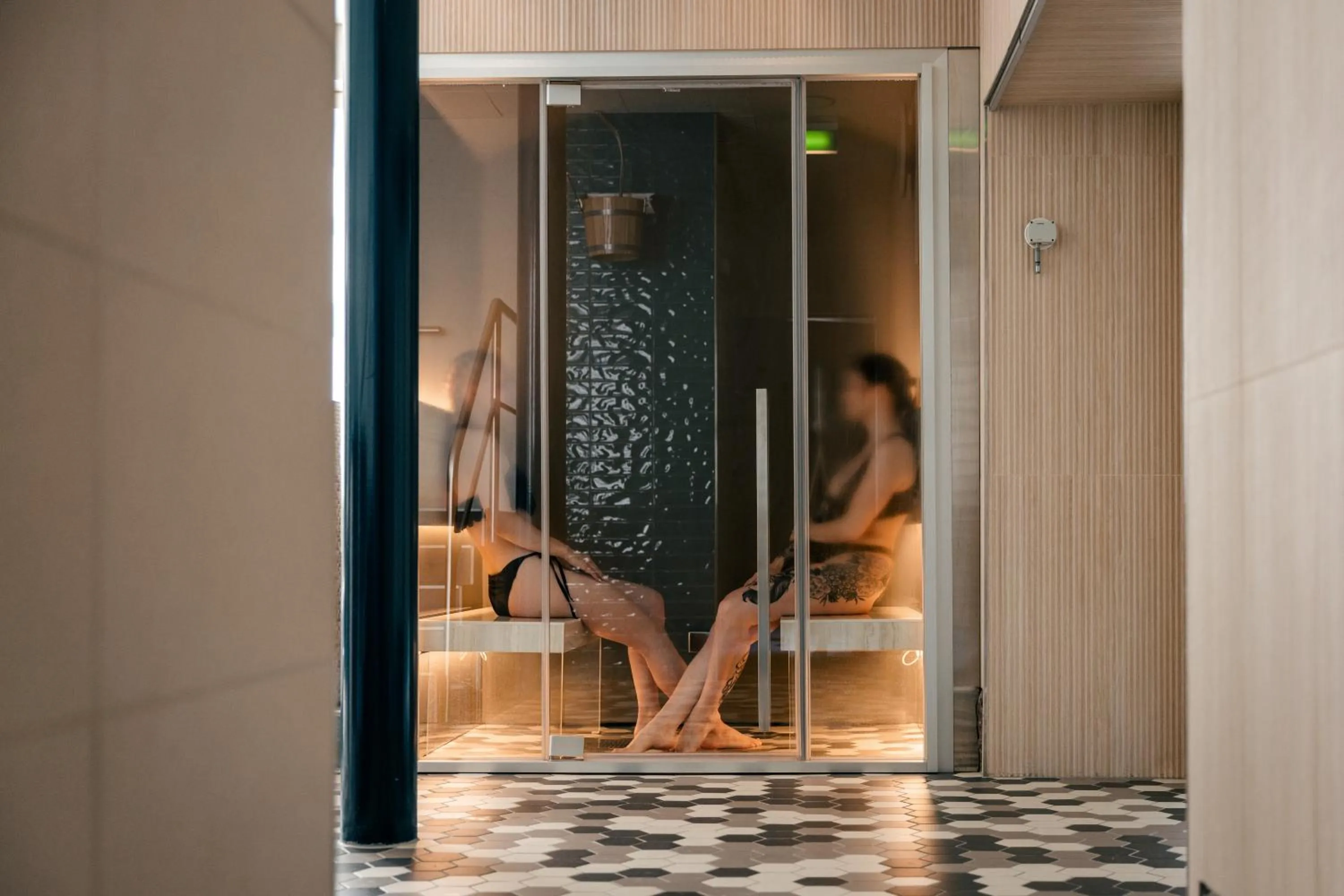 Steam room in Boutique Hotel Lähde