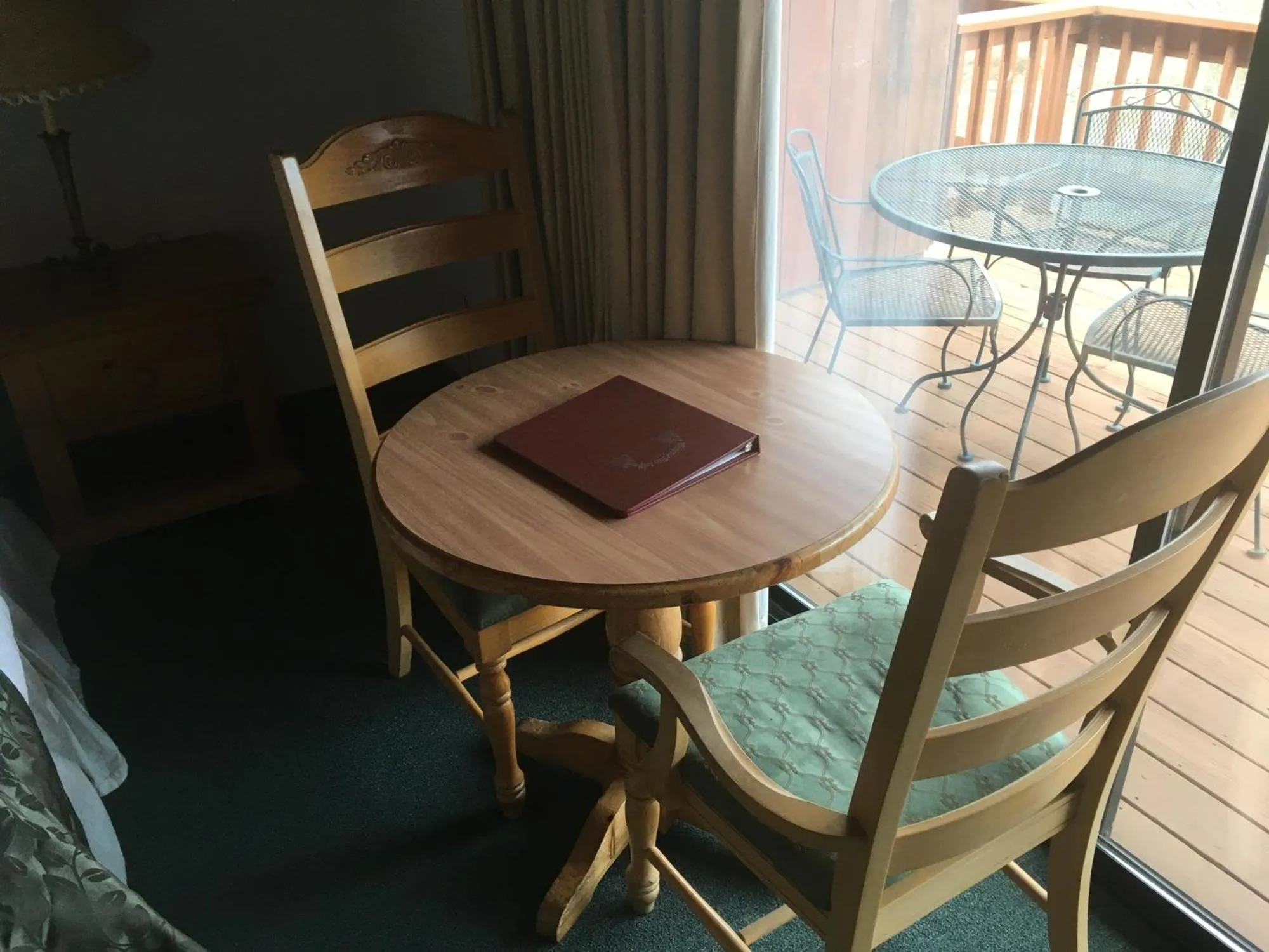 Seating area in Whispering Pines Lodge