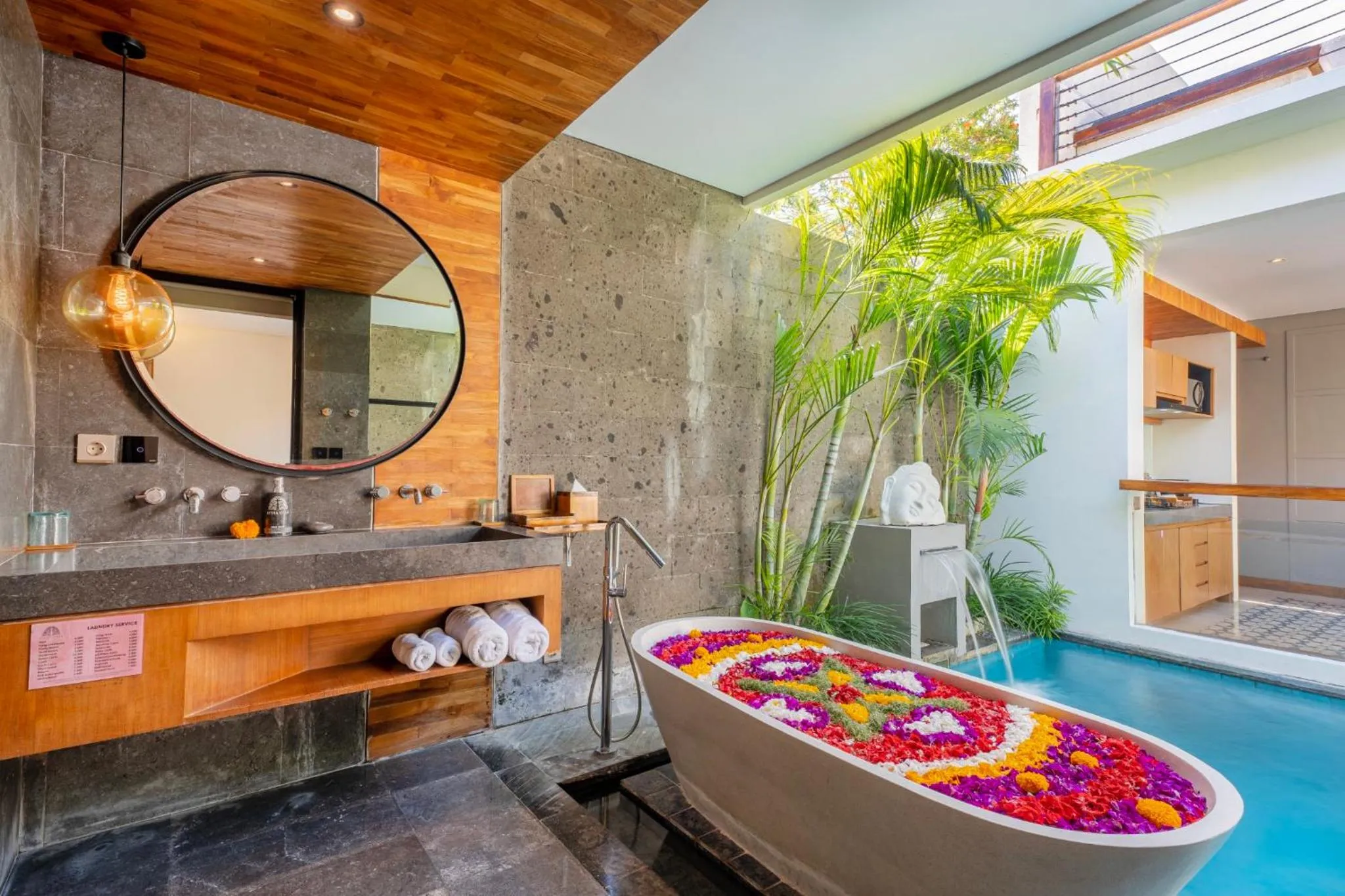 Bathroom in Ayona Villa Seminyak by Ini Vie Hospitality