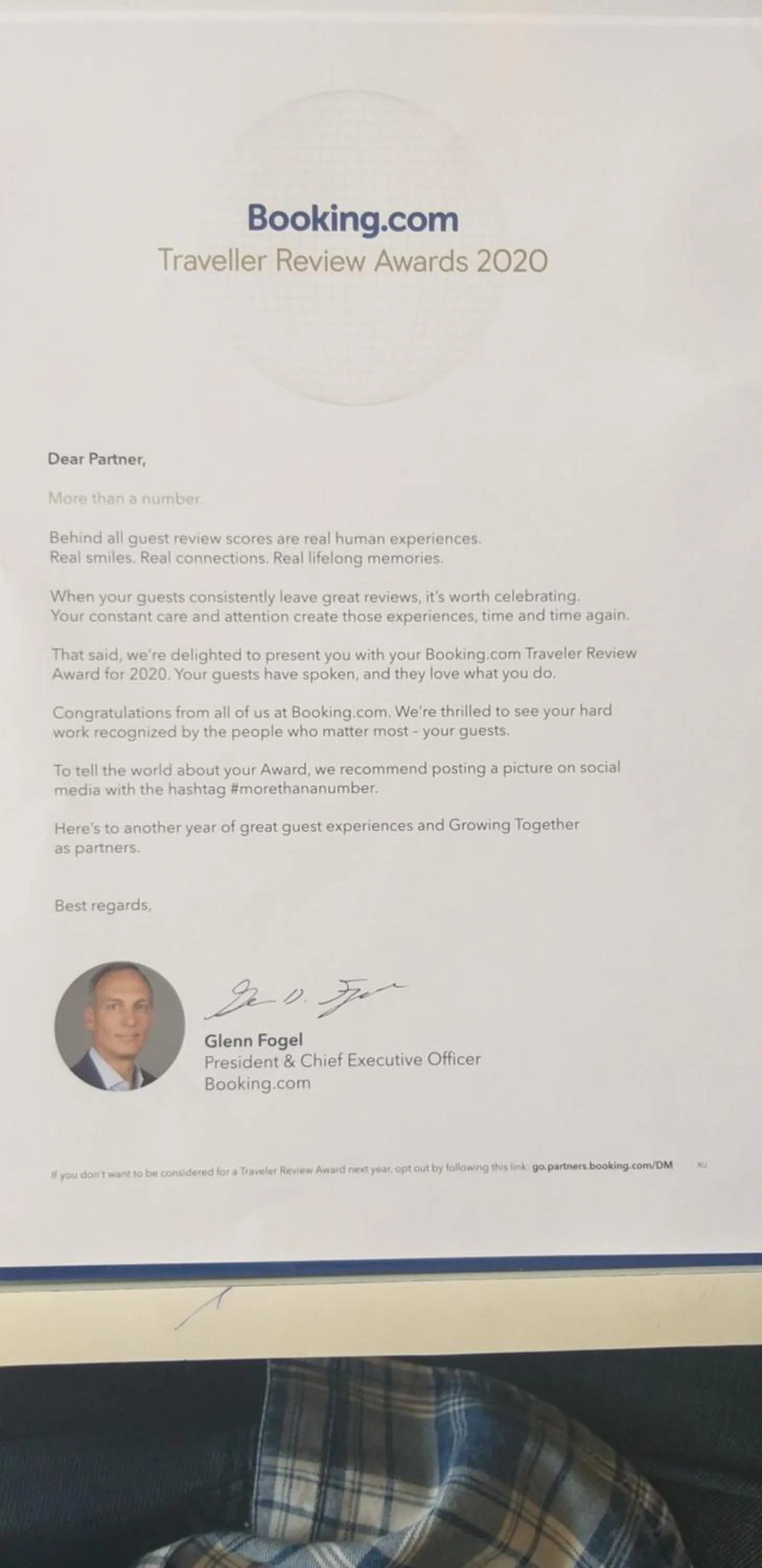 Certificate/Award in Athirappilly Rainland Resort