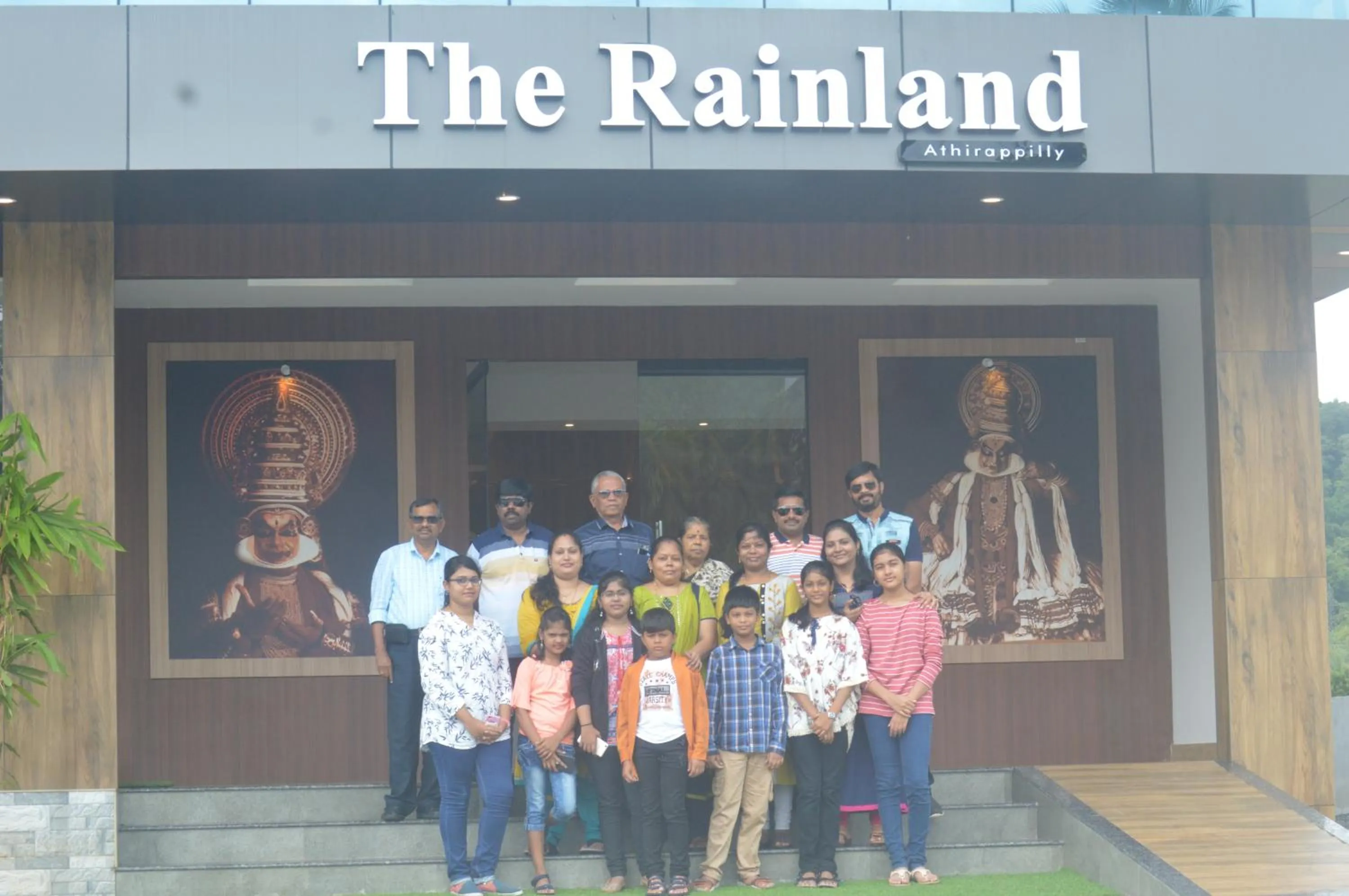 group of guests in Athirappilly Rainland Resort
