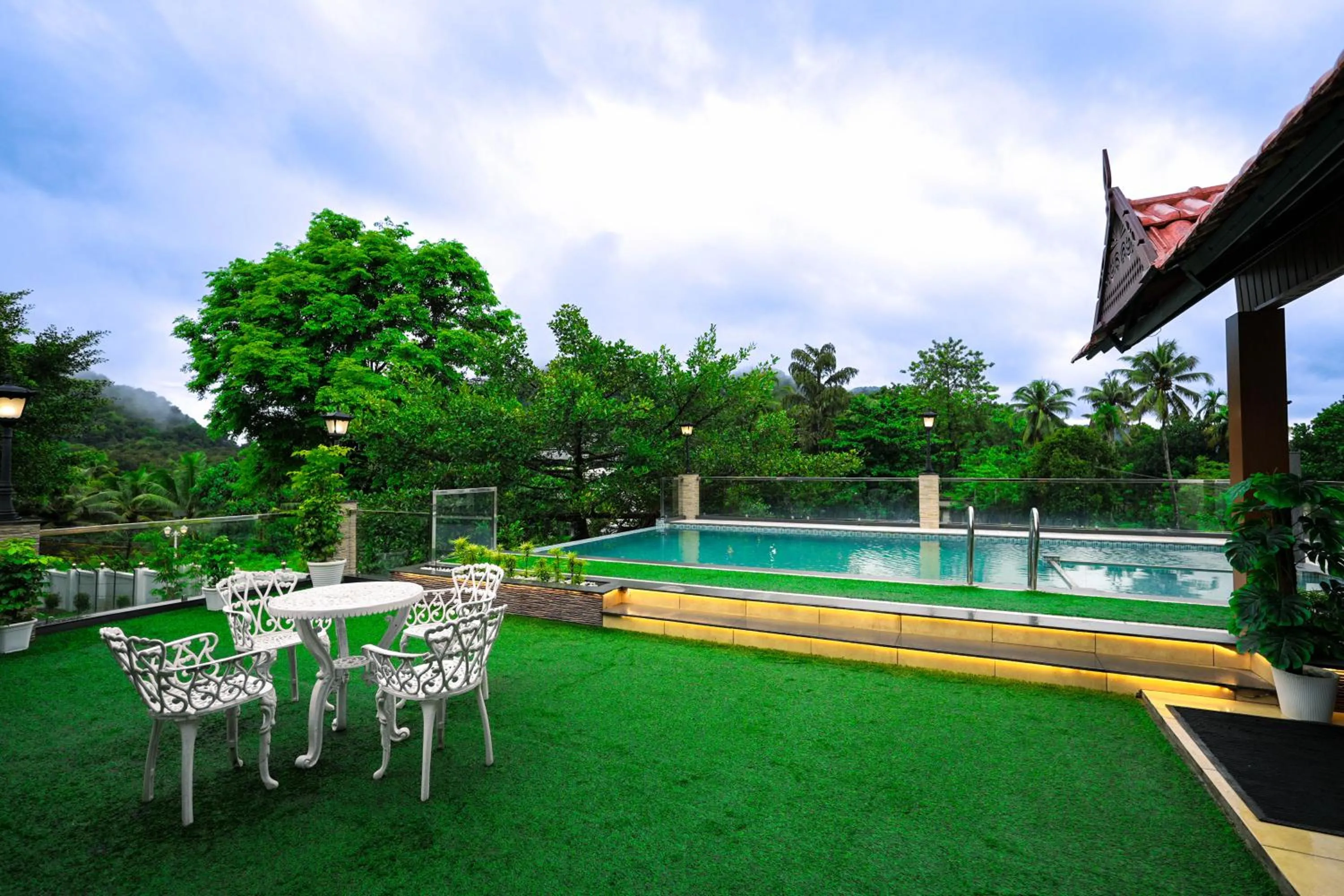 Pool view in Athirappilly Rainland Resort