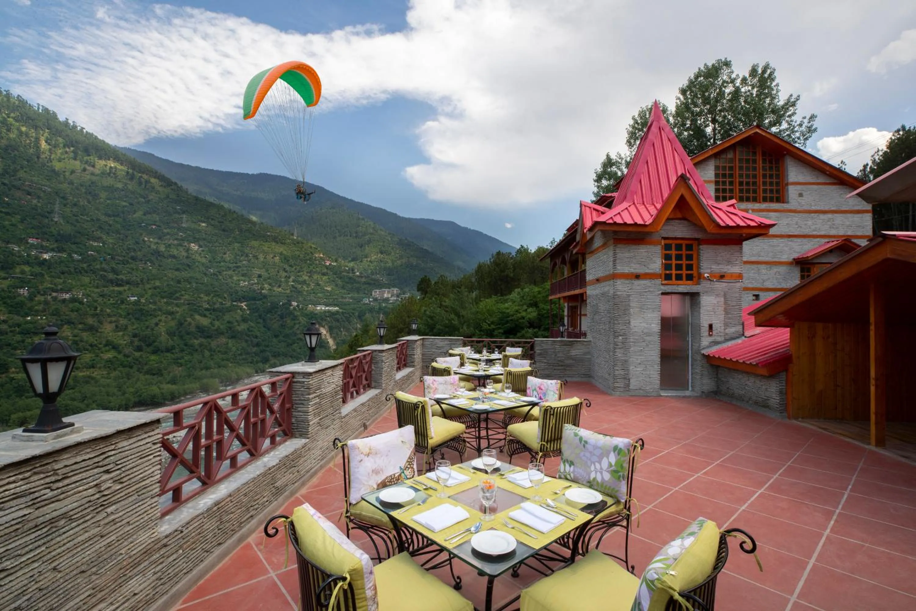 Balcony/Terrace in Regenta Inn by Riverside Manali