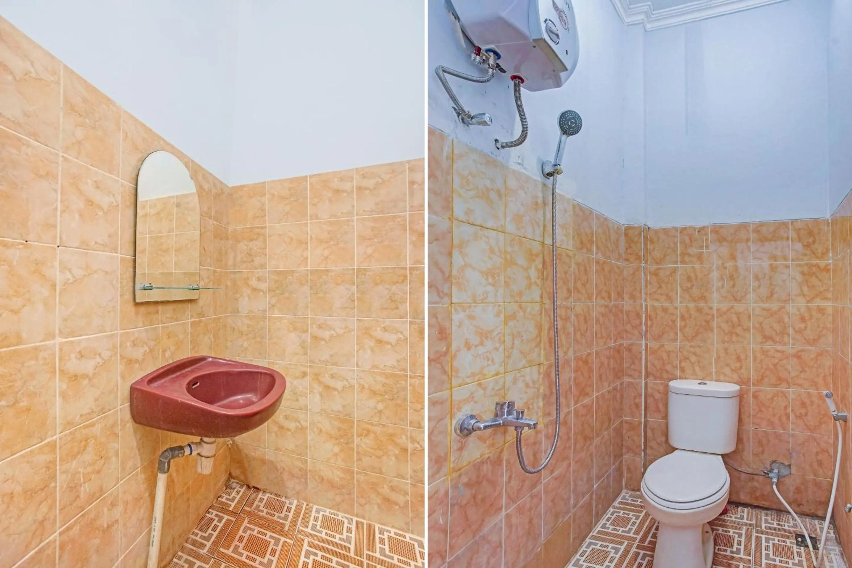 Bathroom in Hotel O Enggal Near Gor Saburai Formerly Hotel Pelangi