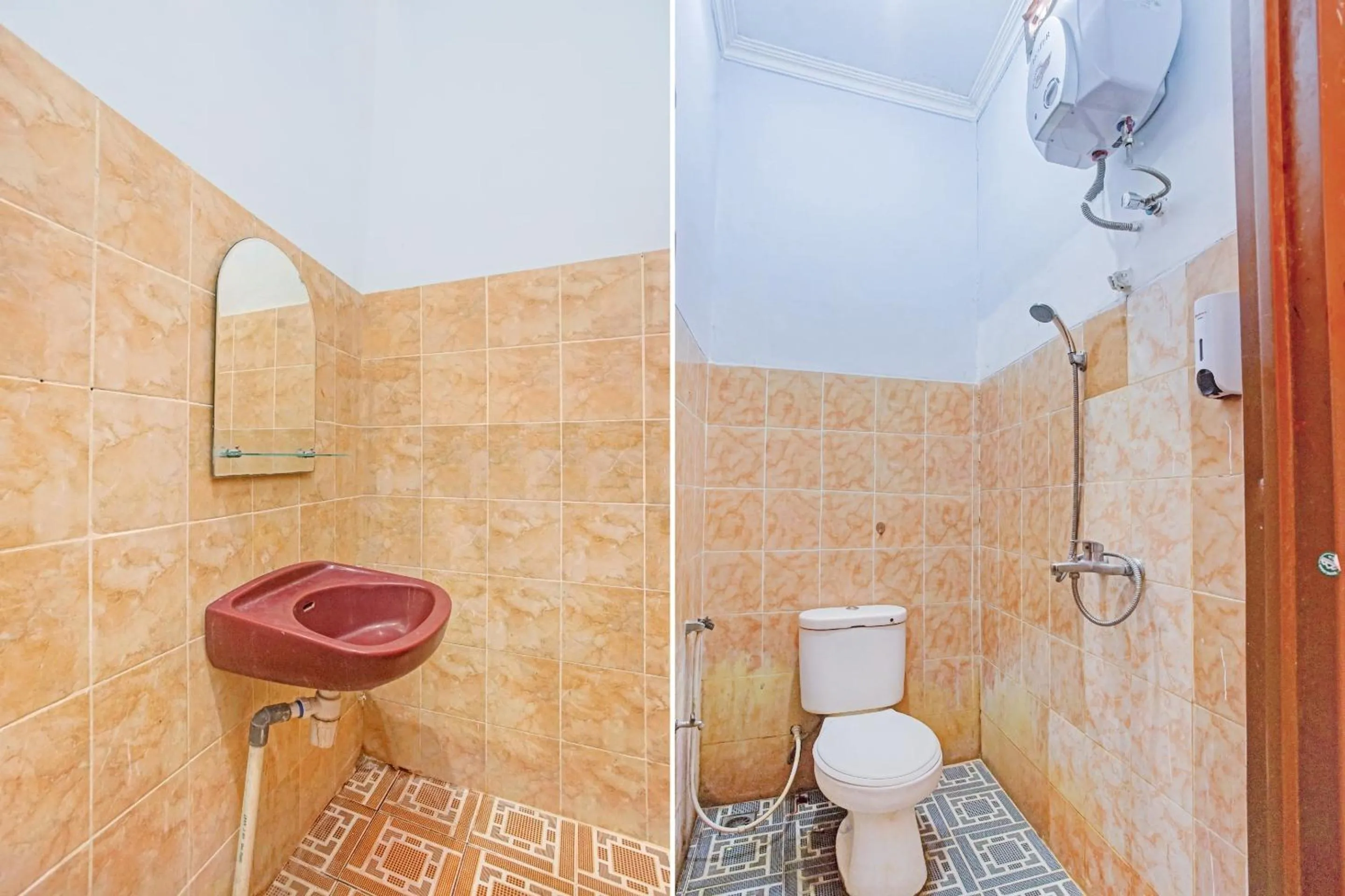 Bathroom in Hotel O Enggal Near Gor Saburai Formerly Hotel Pelangi