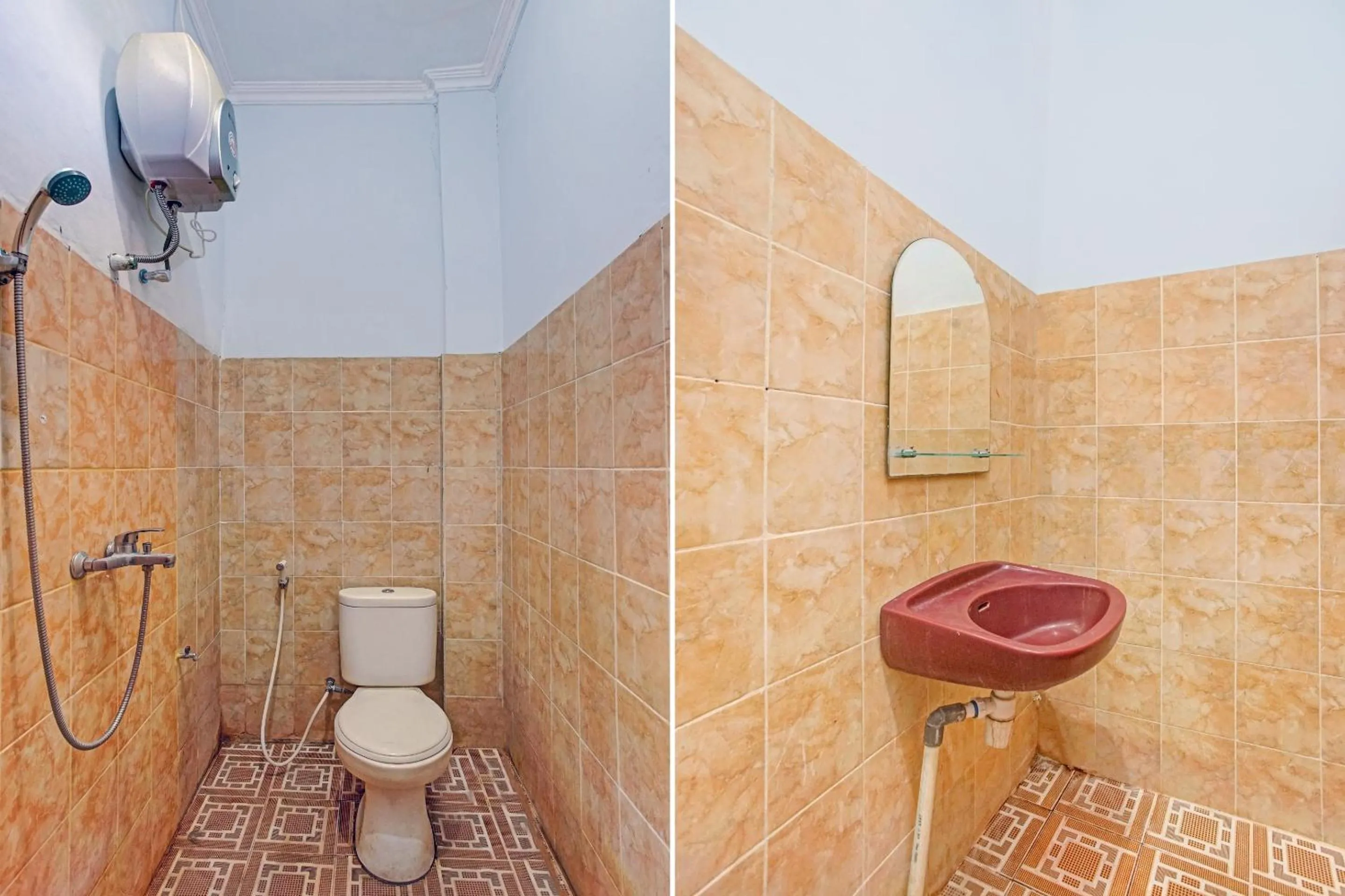 Bathroom in Hotel O Enggal Near Gor Saburai Formerly Hotel Pelangi