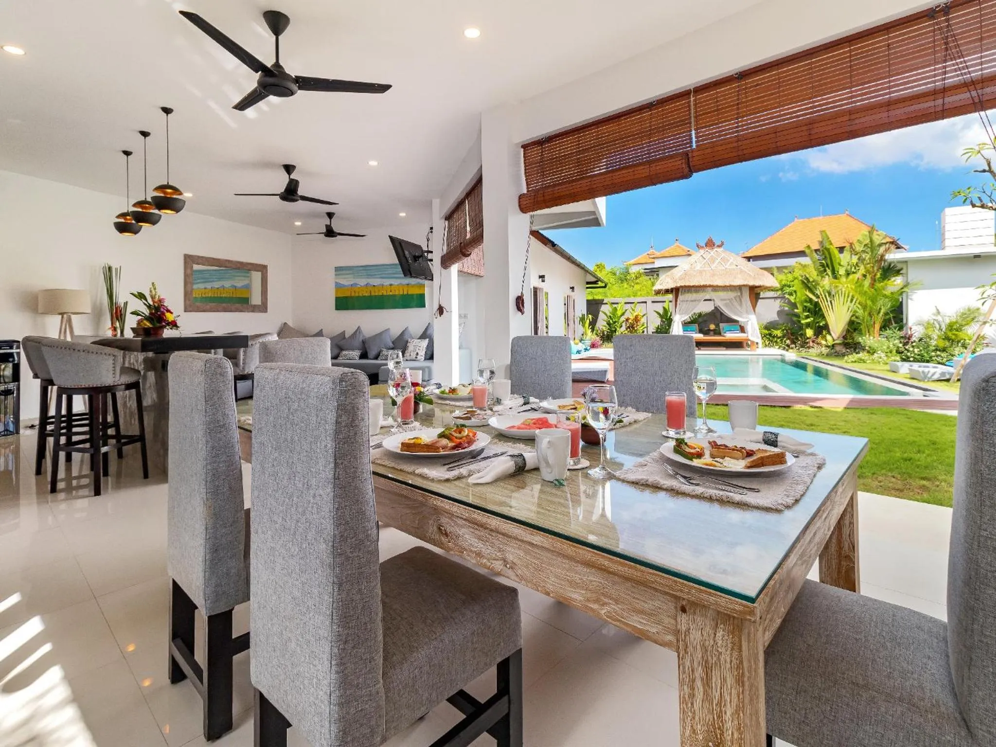 Dining area in Villa Hiburan 1 by Villa Finder