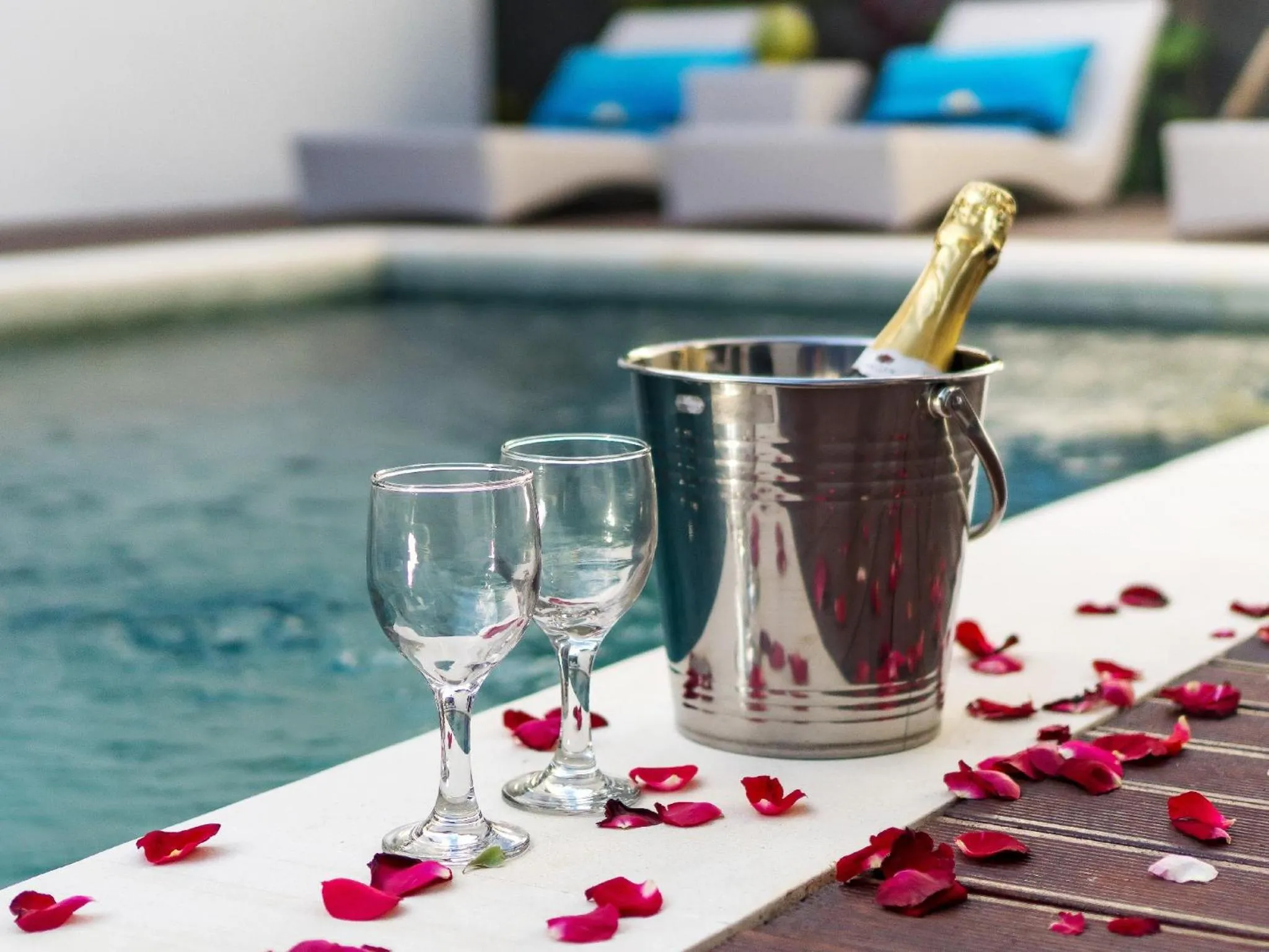 Swimming pool in Villa Hiburan 1 by Villa Finder