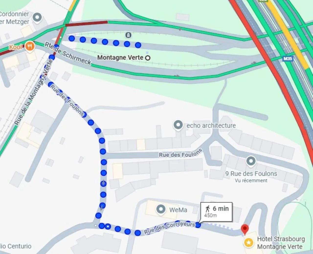 Location in Hotel Strasbourg - Montagne Verte & Restaurant Louisiane