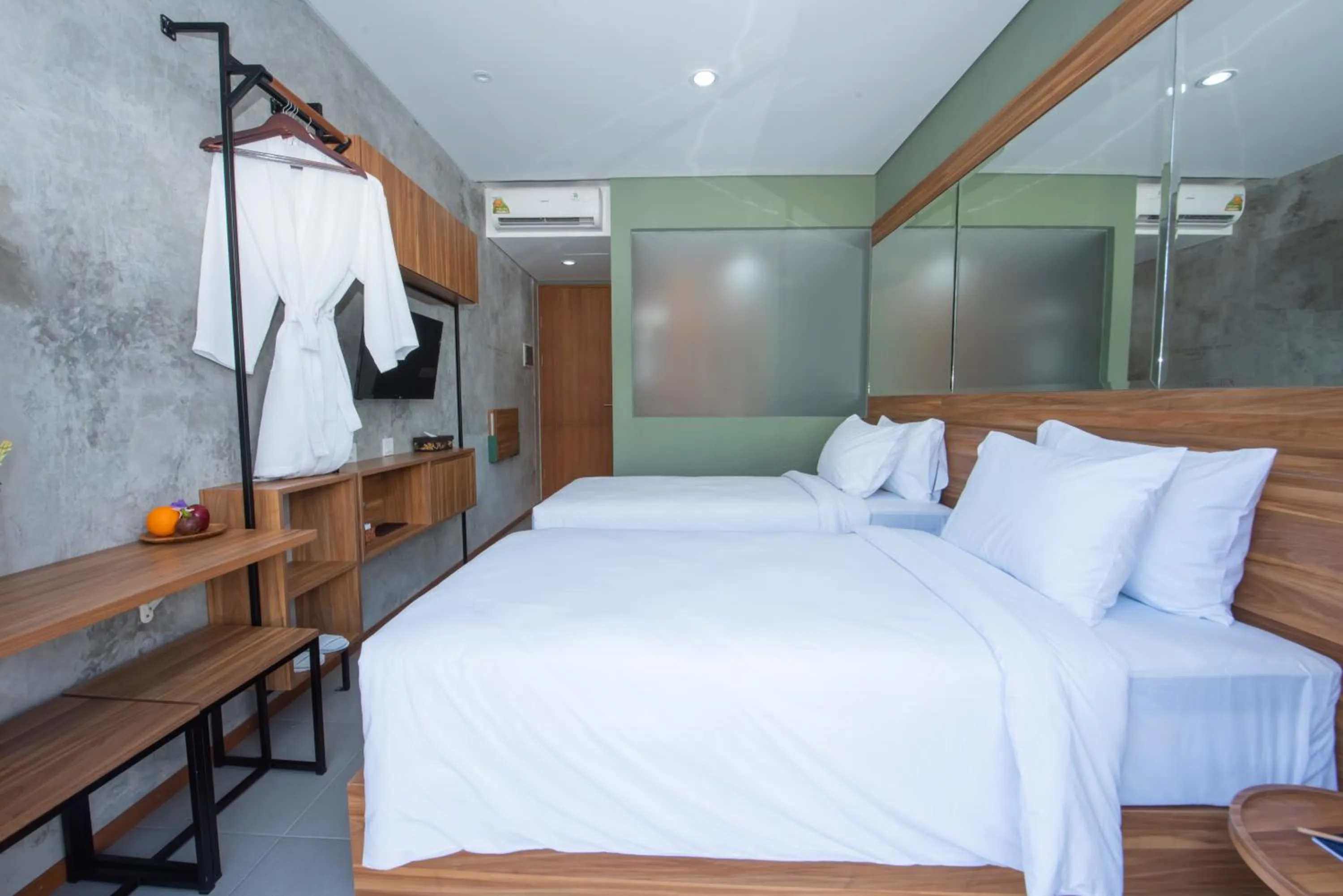 Bed in Rimbun Canggu Hotel