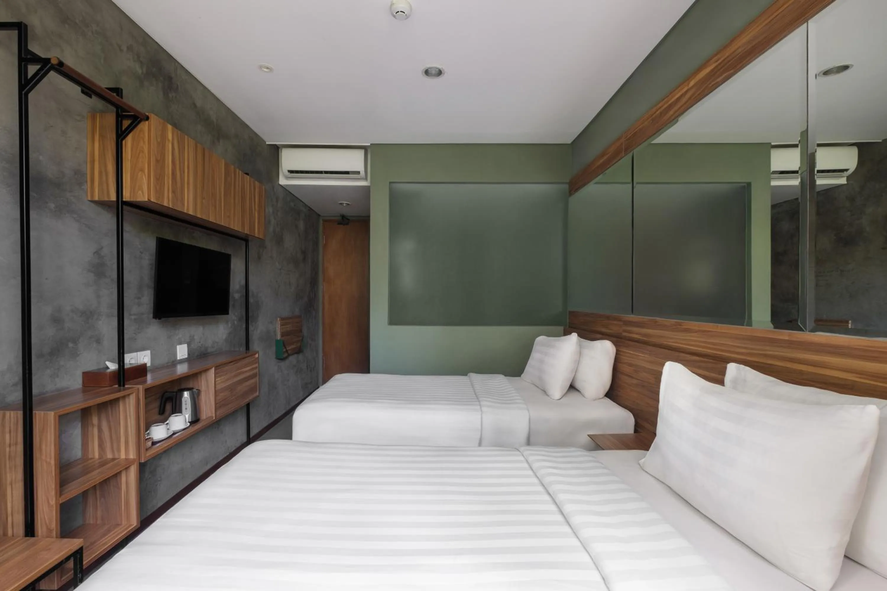 Bed in Rimbun Canggu Hotel