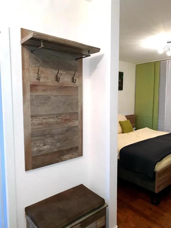 Decorative detail, Bed in Hotel Restaurant Borchard