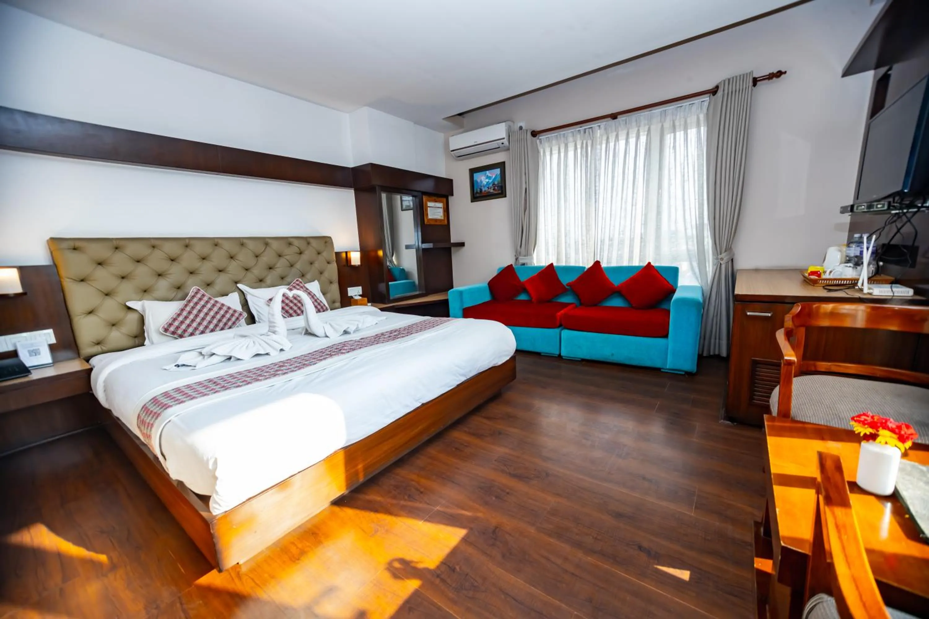 Bed in Kathmandu Suite Home