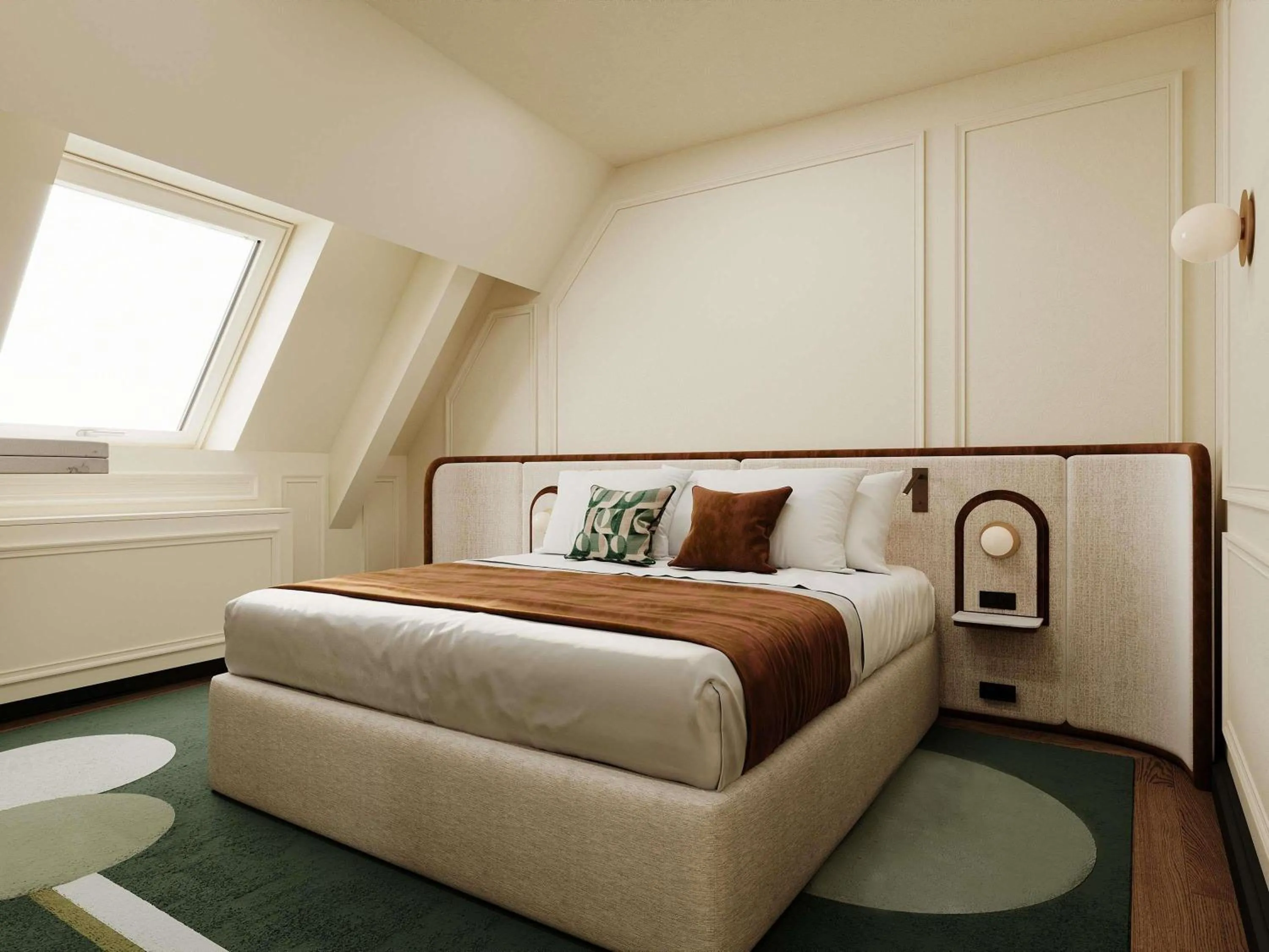 Bedroom, Bed in l'Echiquier Opéra Hotel Paris - MGallery Collection