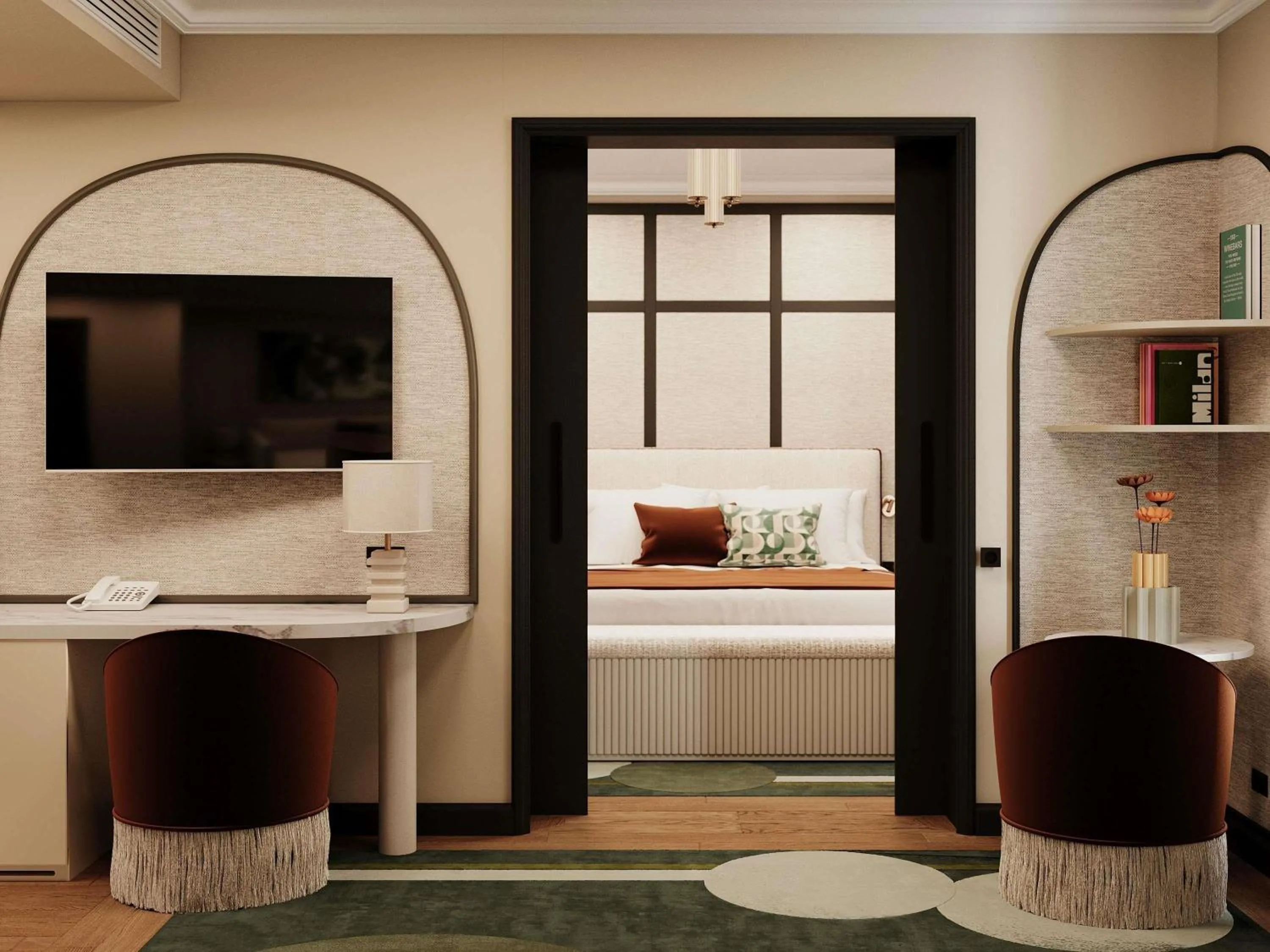 Bedroom, Bed in l'Echiquier Opéra Hotel Paris - MGallery Collection