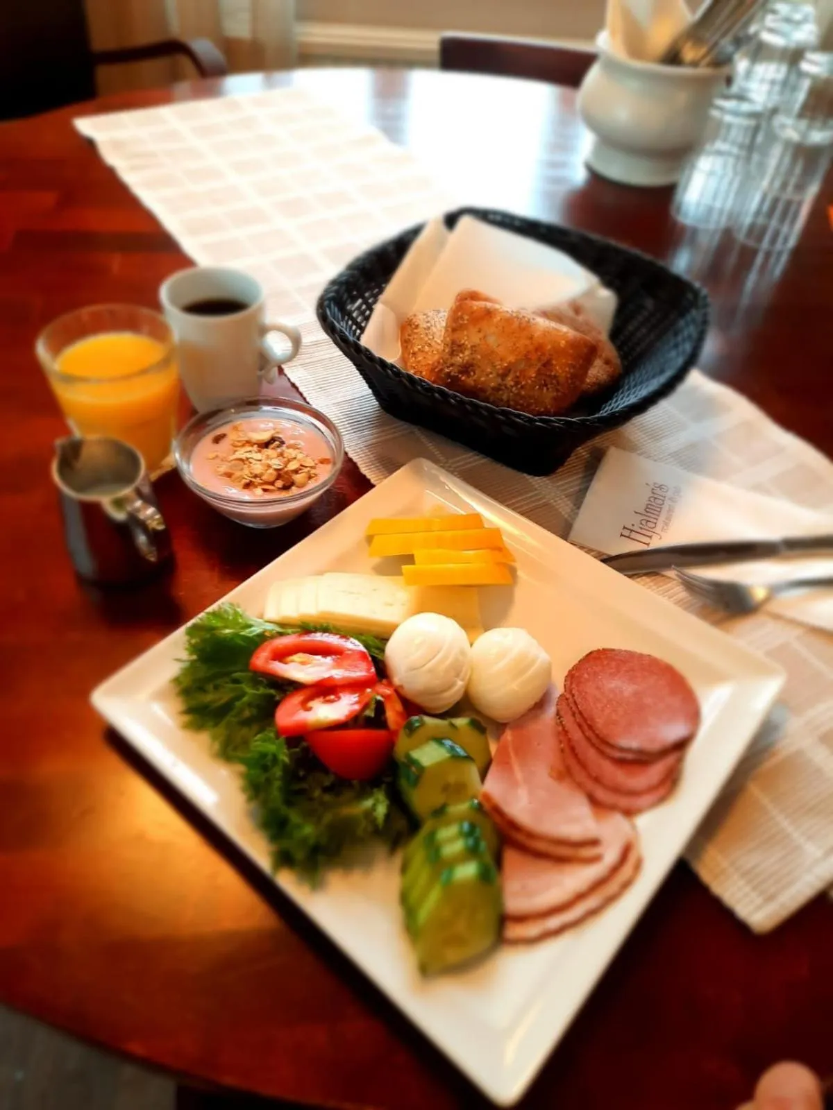 Continental breakfast in Hjalmar’s Hotel