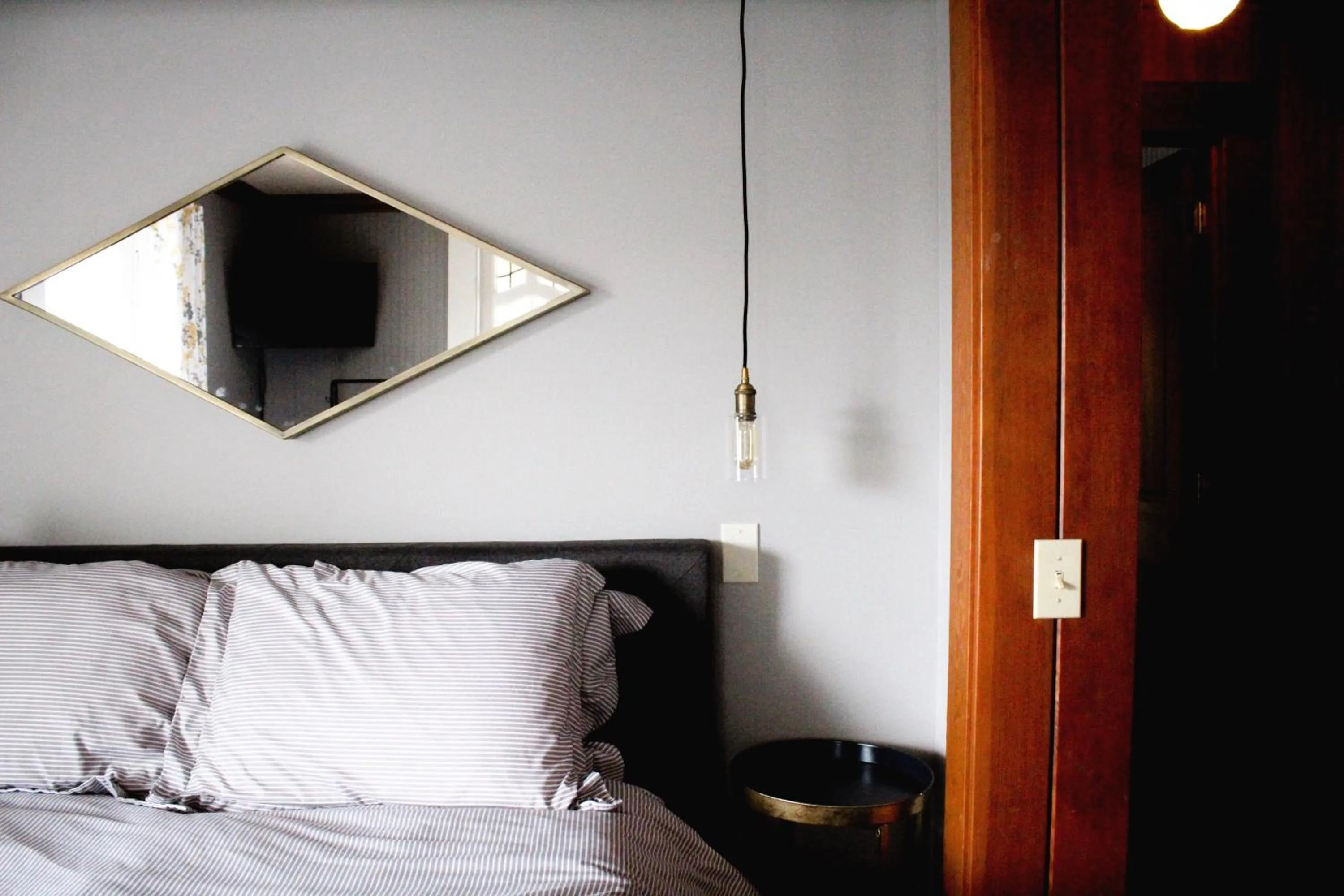Decorative detail, Bed in Shelburne Hotel