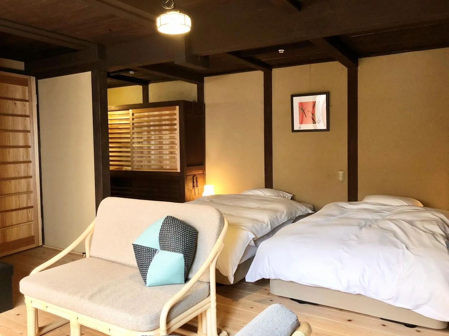 Bed in Kariya Ryokan Q