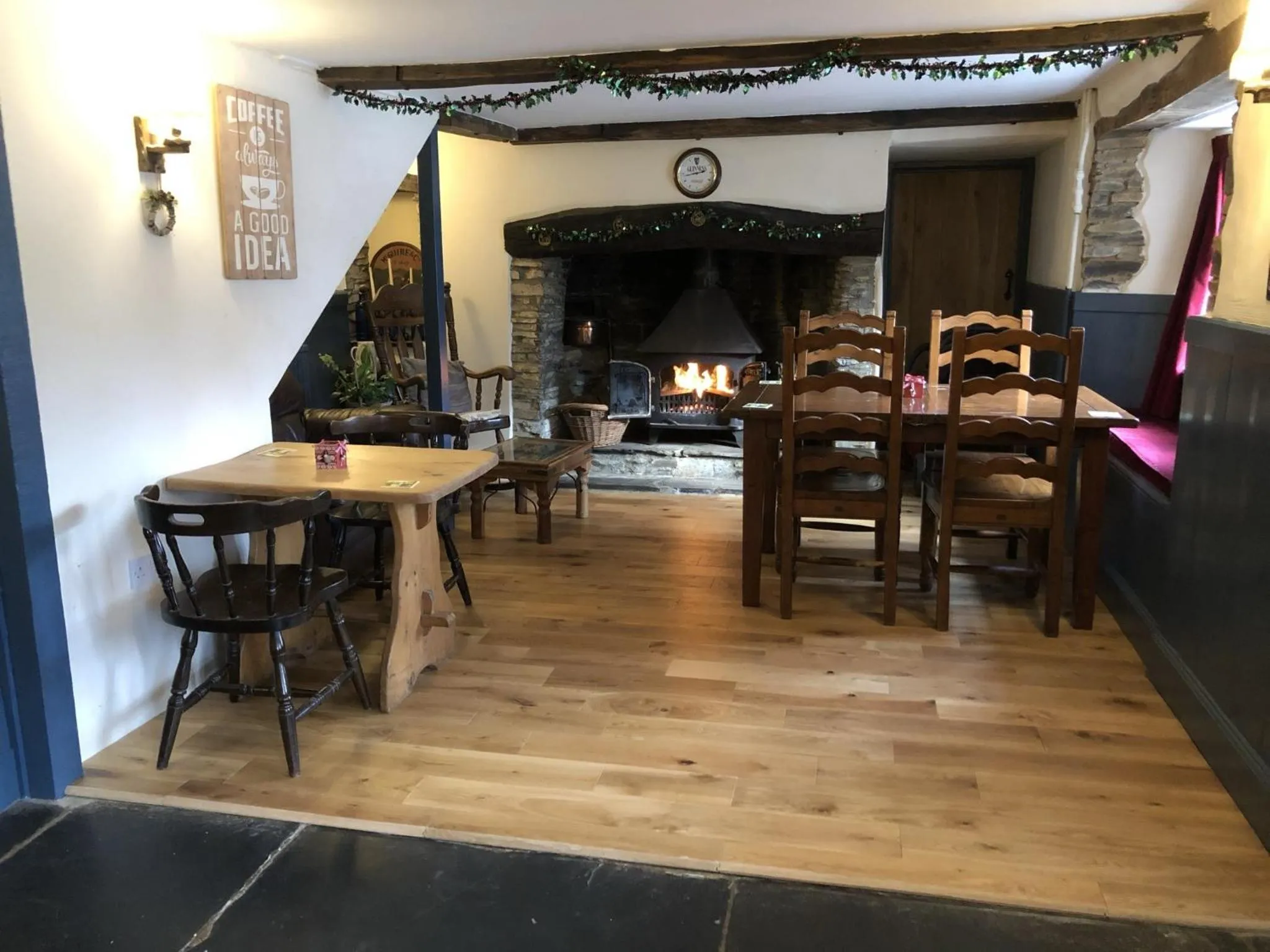 Dining area in Blue Lion Inn