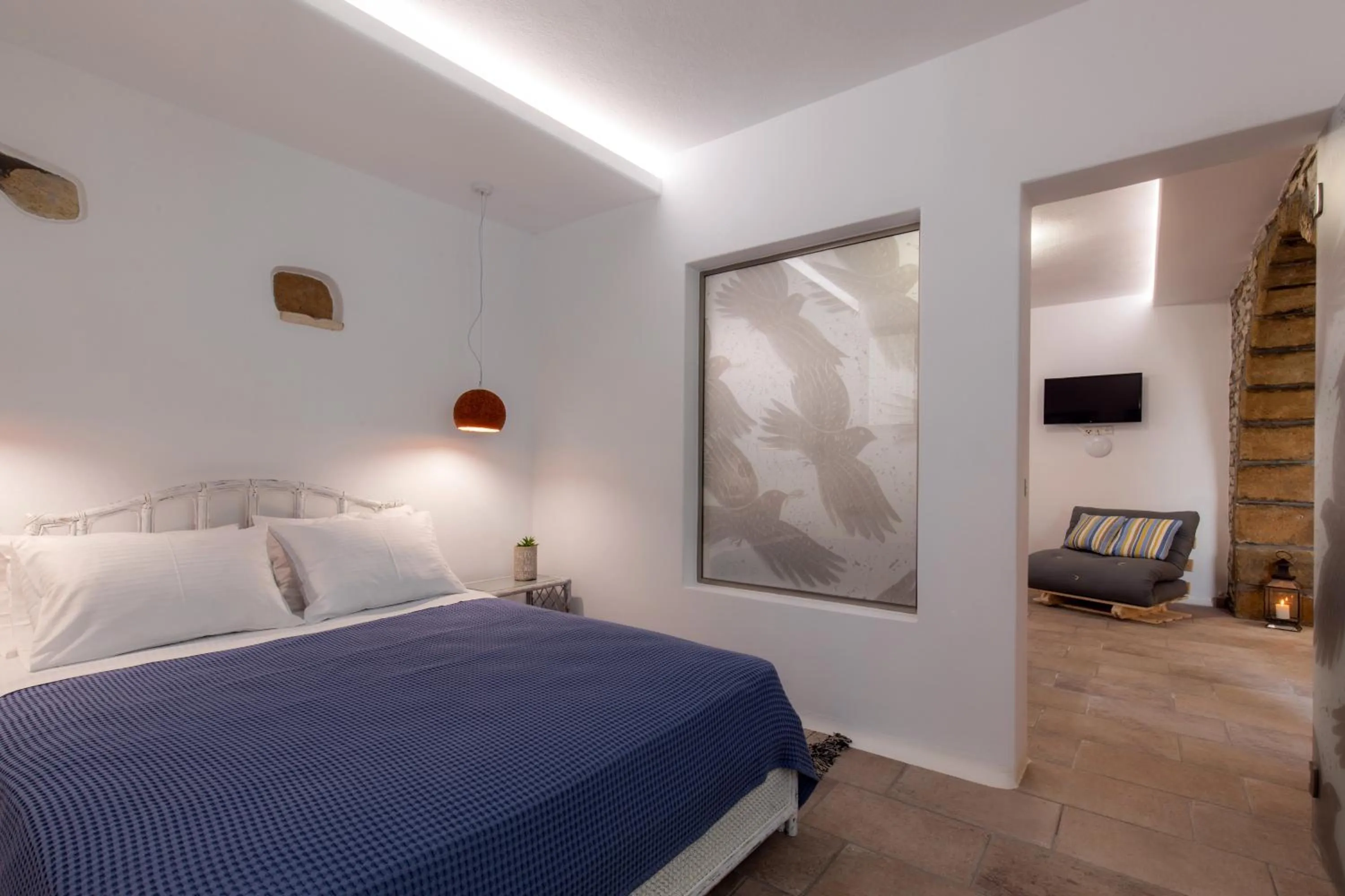 Spring, Bed in Arco Naxos Luxury Apartments
